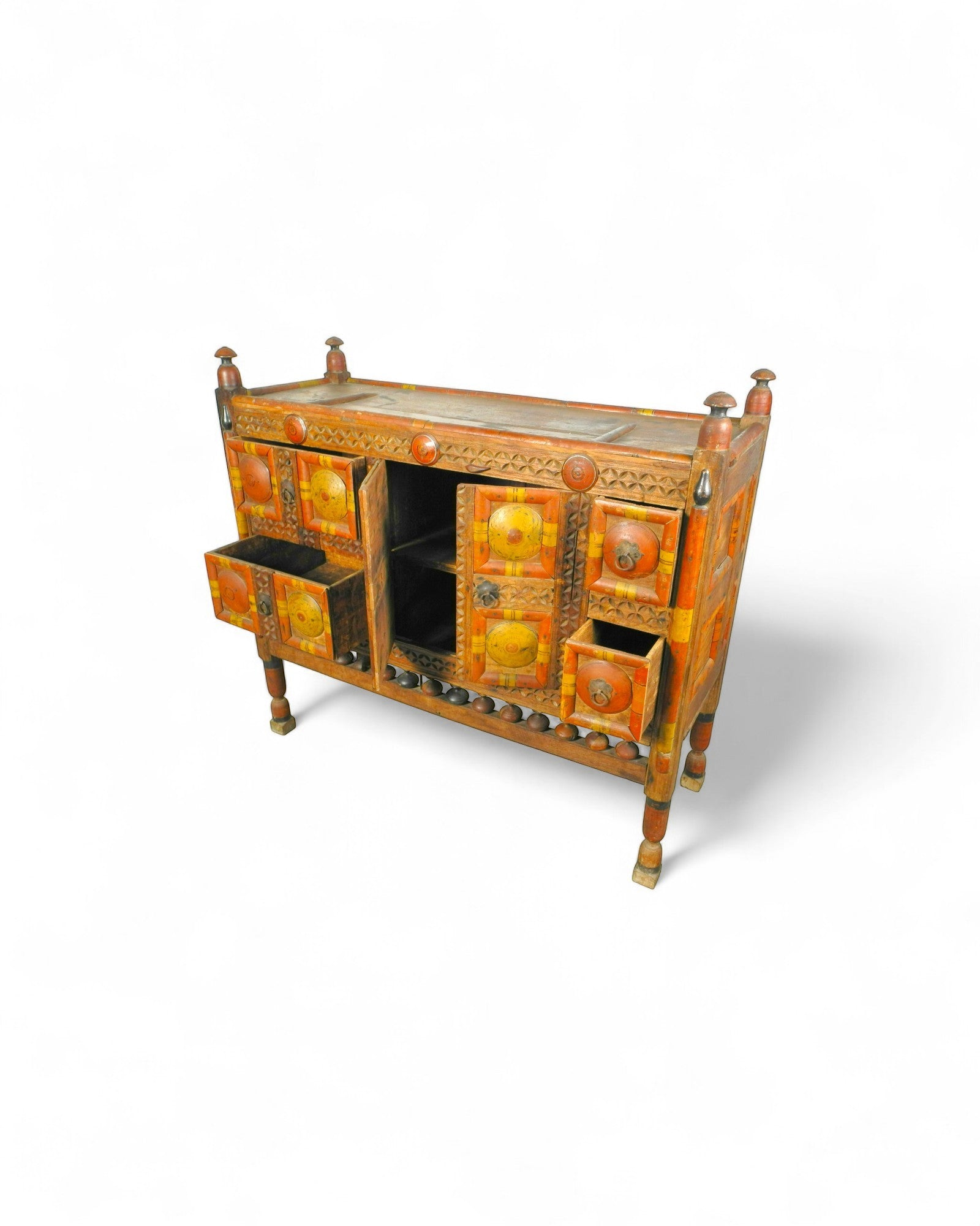 Punjab Painted Chest Commode - Surround Living - 3