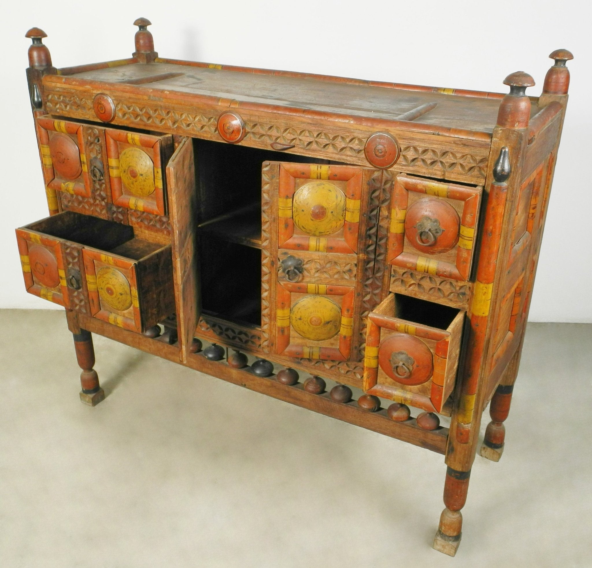Punjab Painted Chest Commode - Surround Living - 5