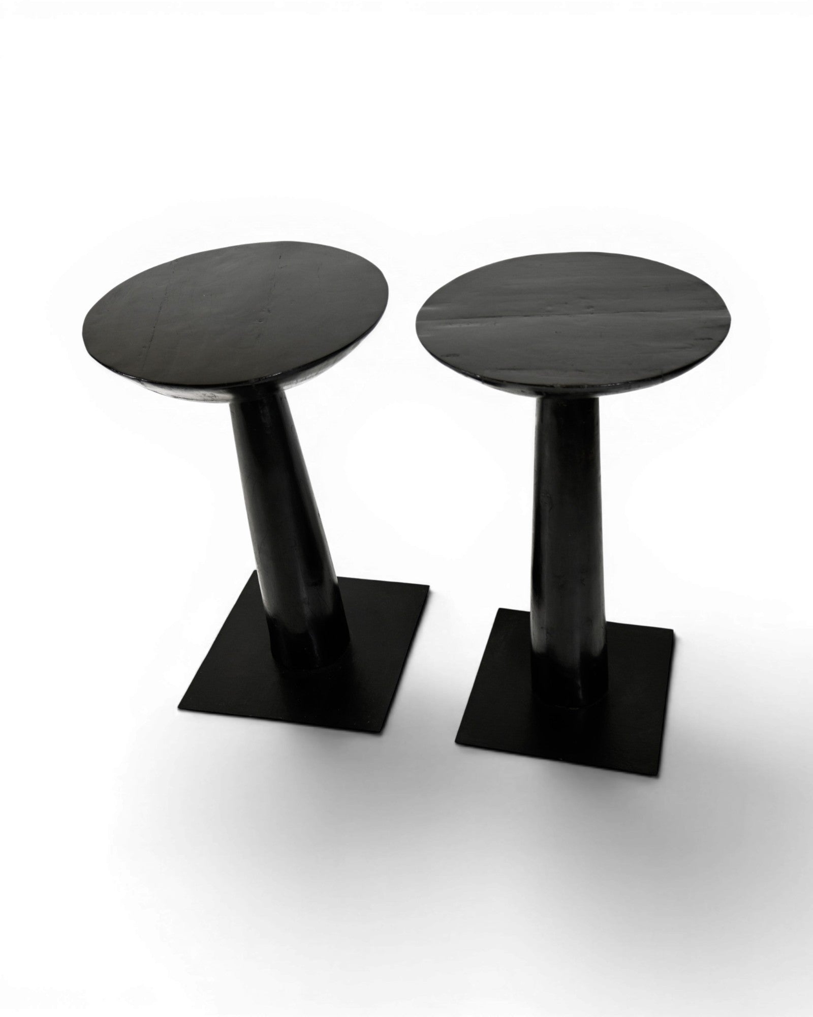 Black Lacquered Pedestal Tables - Set of 2 - Surround Living - 7