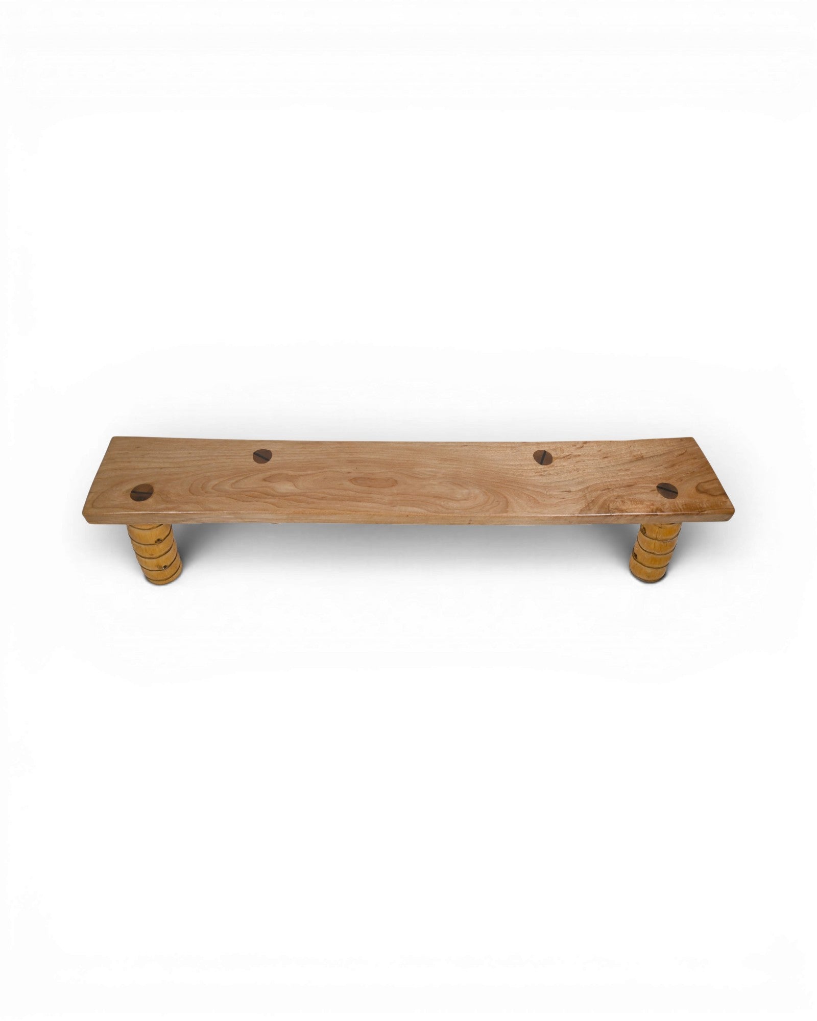 Low Santol Wood Bench with Buddha Belly Bamboo Legs - Surround Living - 6