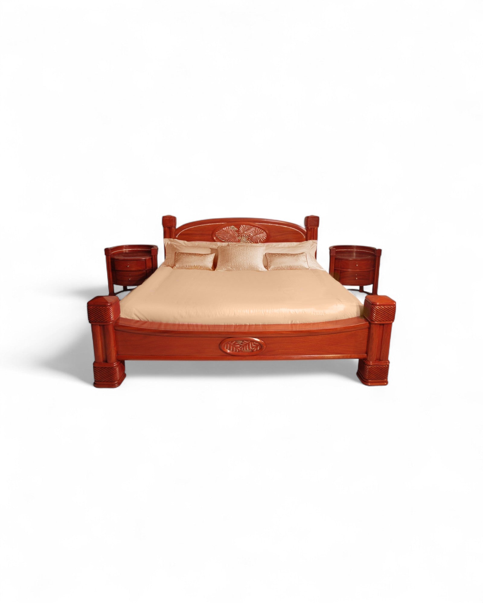 East and West Bed Set, Mother of Pearl Inlay - Reproduction