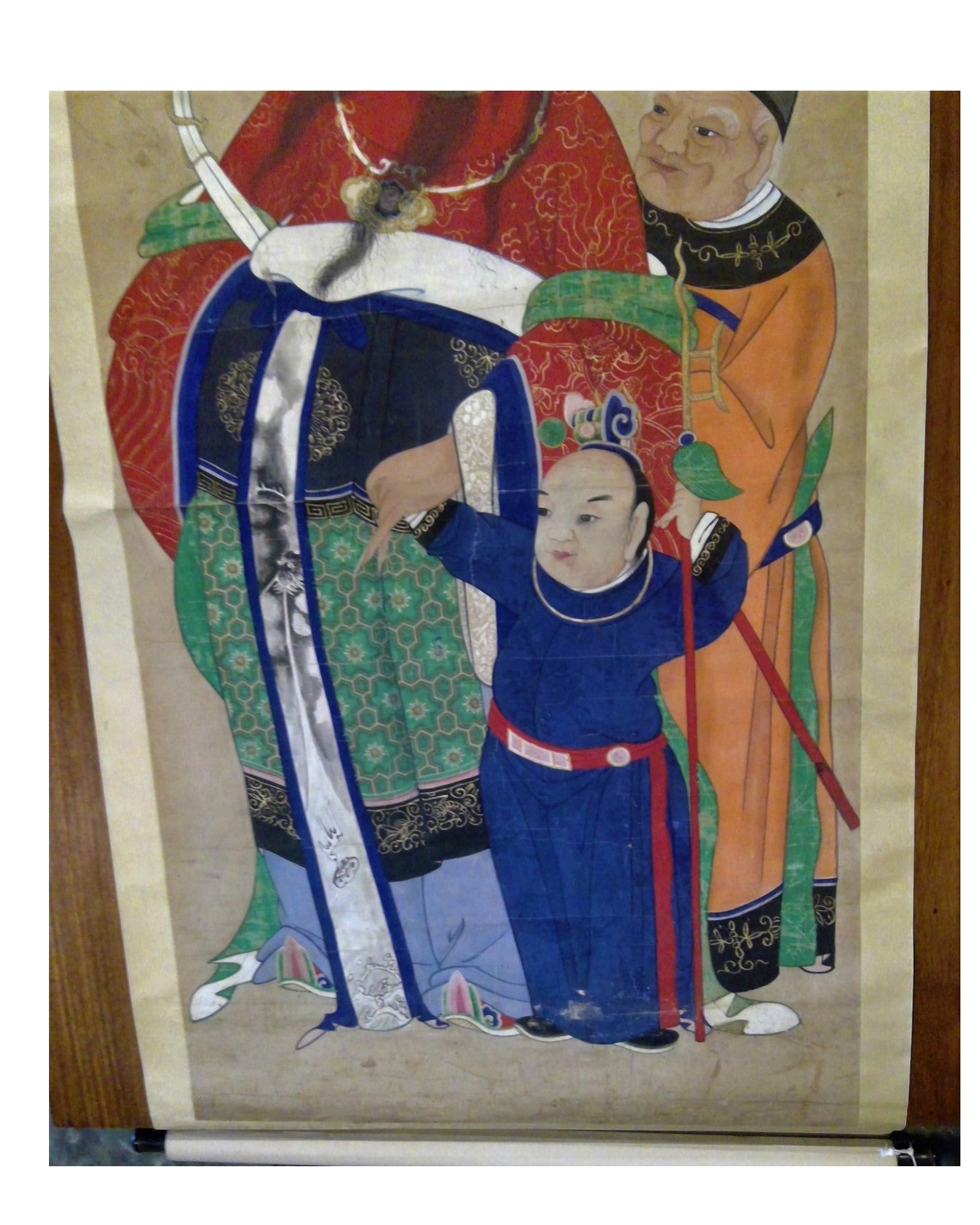 Chinese Painting on Paper - Fu Lu Shou (Three Star Gods) - Surround Living - 9