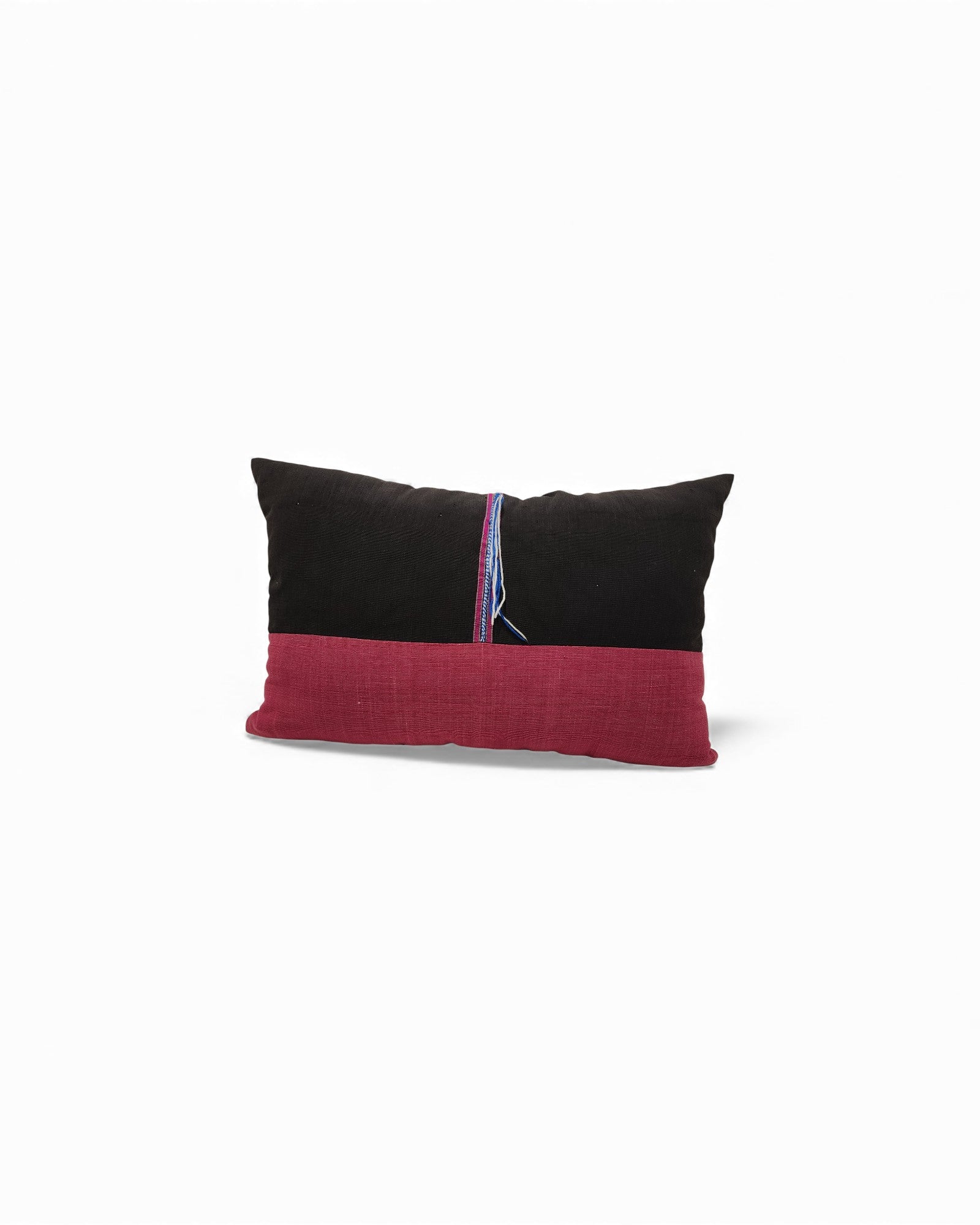 Hilltribe Lumbar Cushion with Beads - Fuchsia