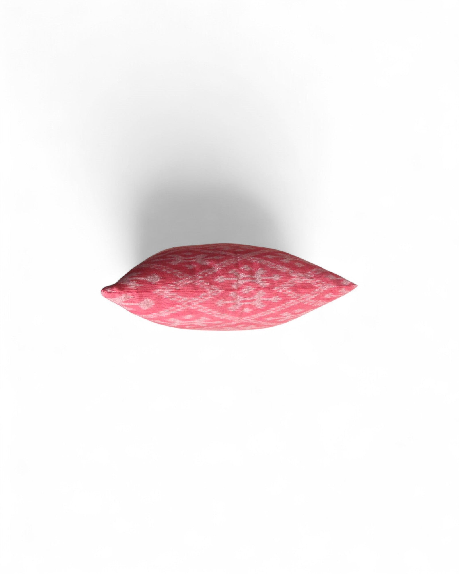 Square Cushion, Handwoven Mudmee Ikat Fabric - Pastel Pink