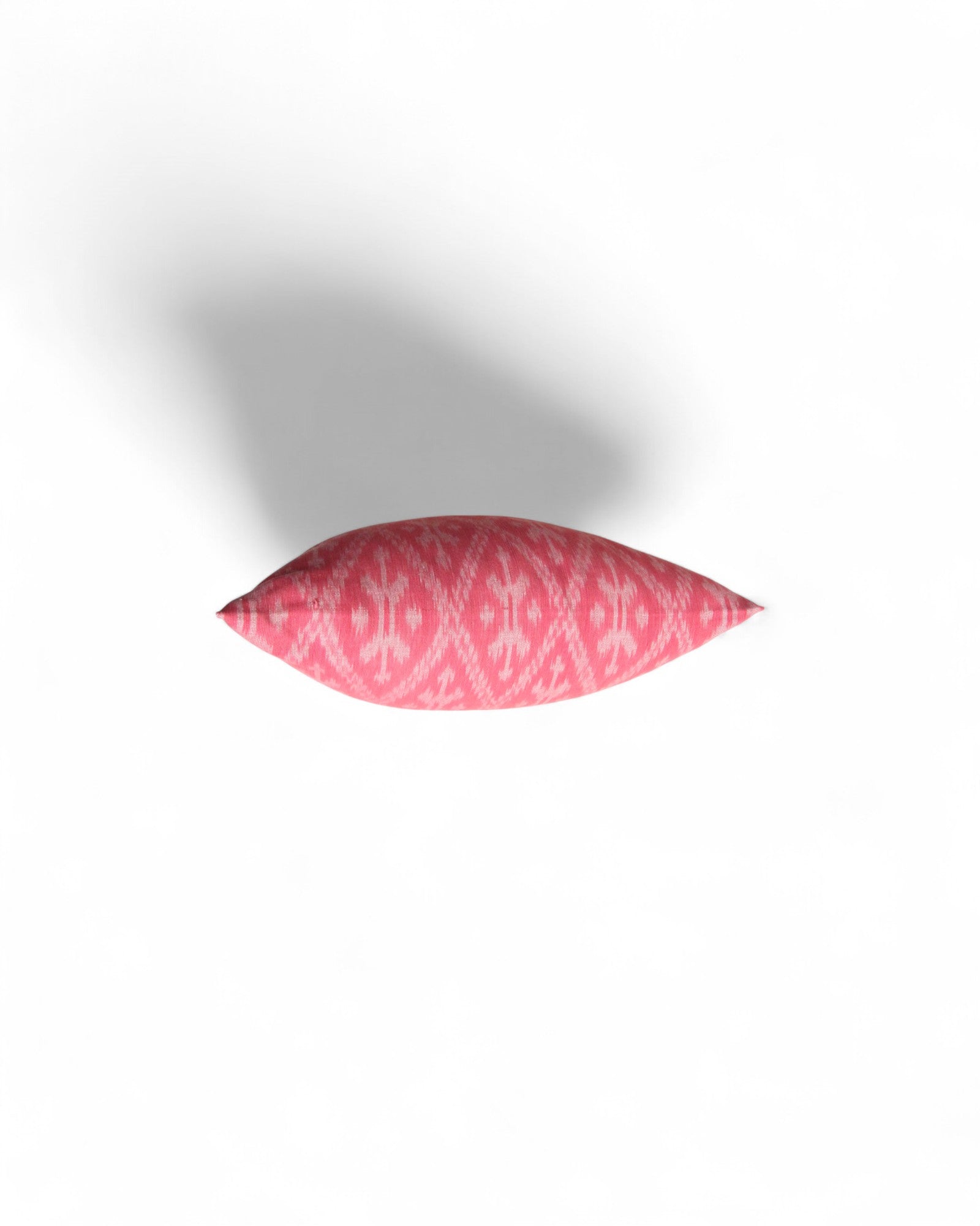 Square Cushion, Handwoven Mudmee Ikat Fabric - Pastel Pink