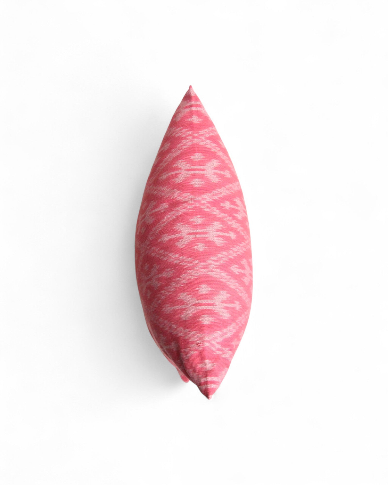 Square Cushion, Handwoven Mudmee Ikat Fabric - Pastel Pink