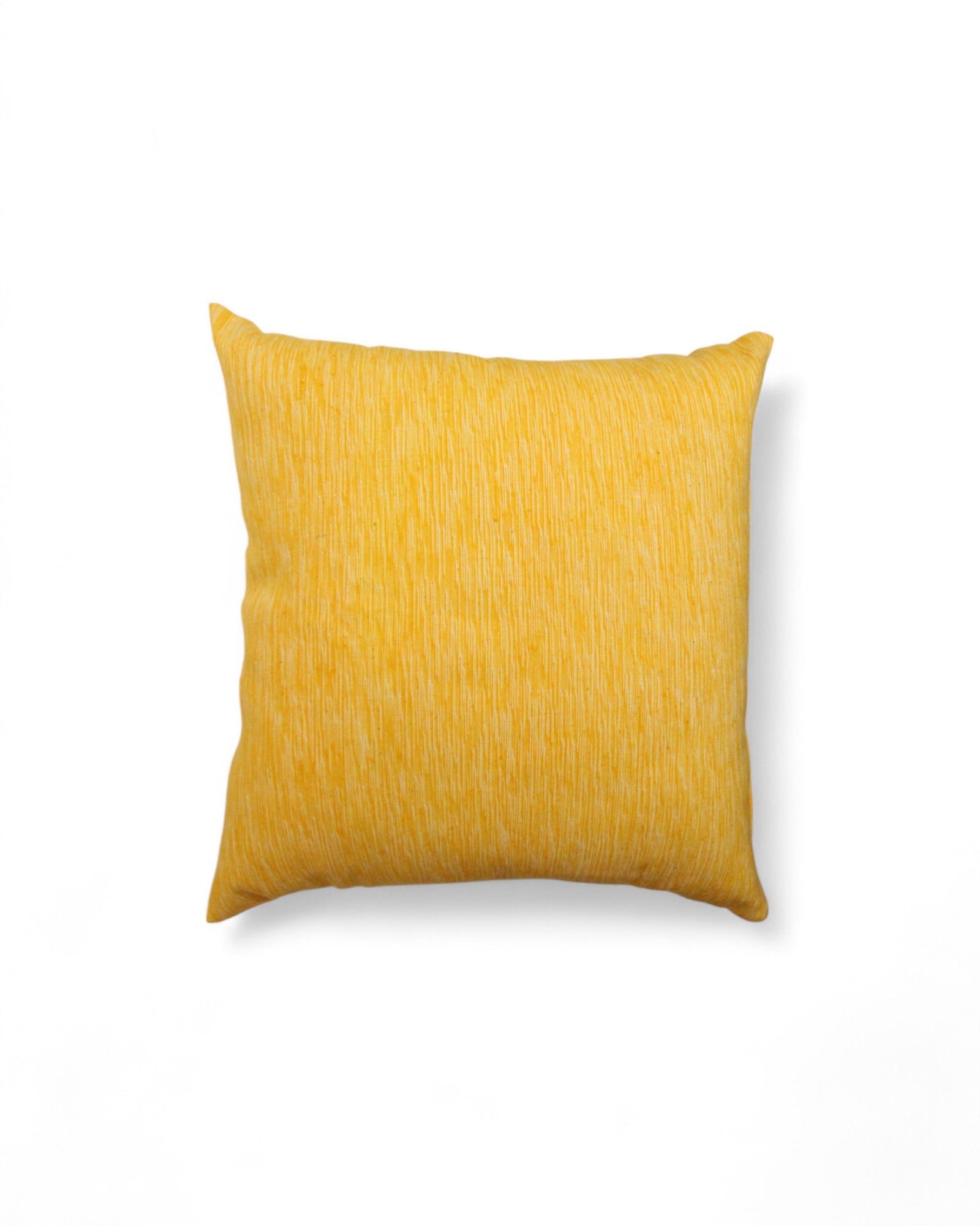 Square cushion with handwoven cotton and lisu embroidery center