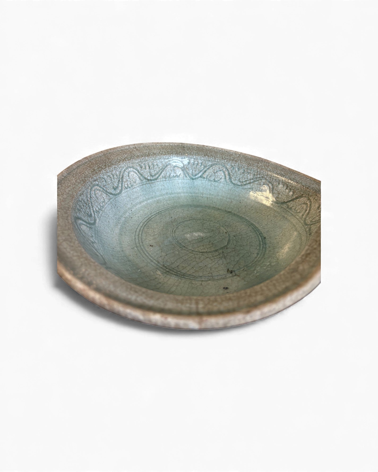 Antique Celadon Pouring Bowl Surround Living - 14