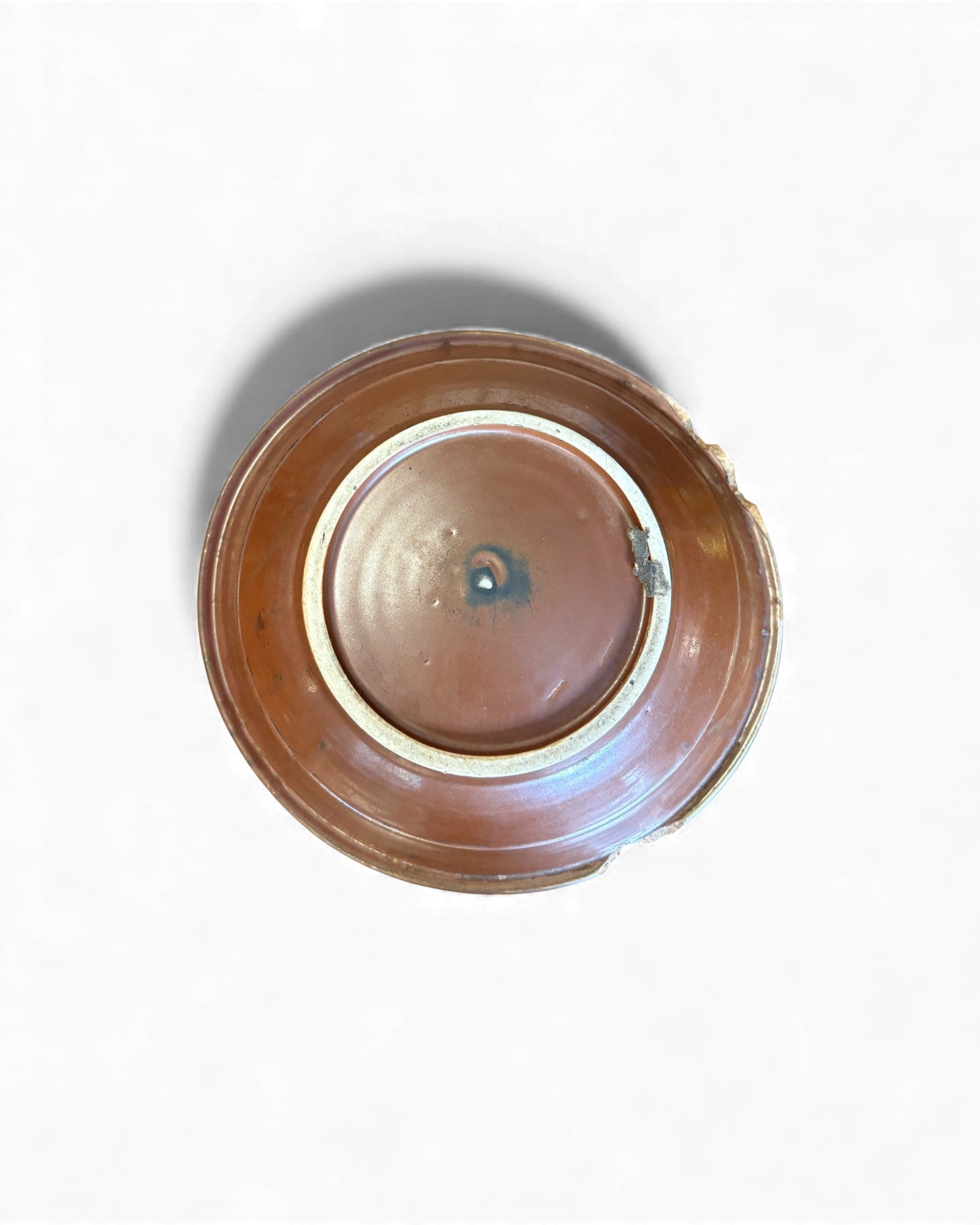 Blue and White Porcelain Basin with Metal Rim Surround Living - 9