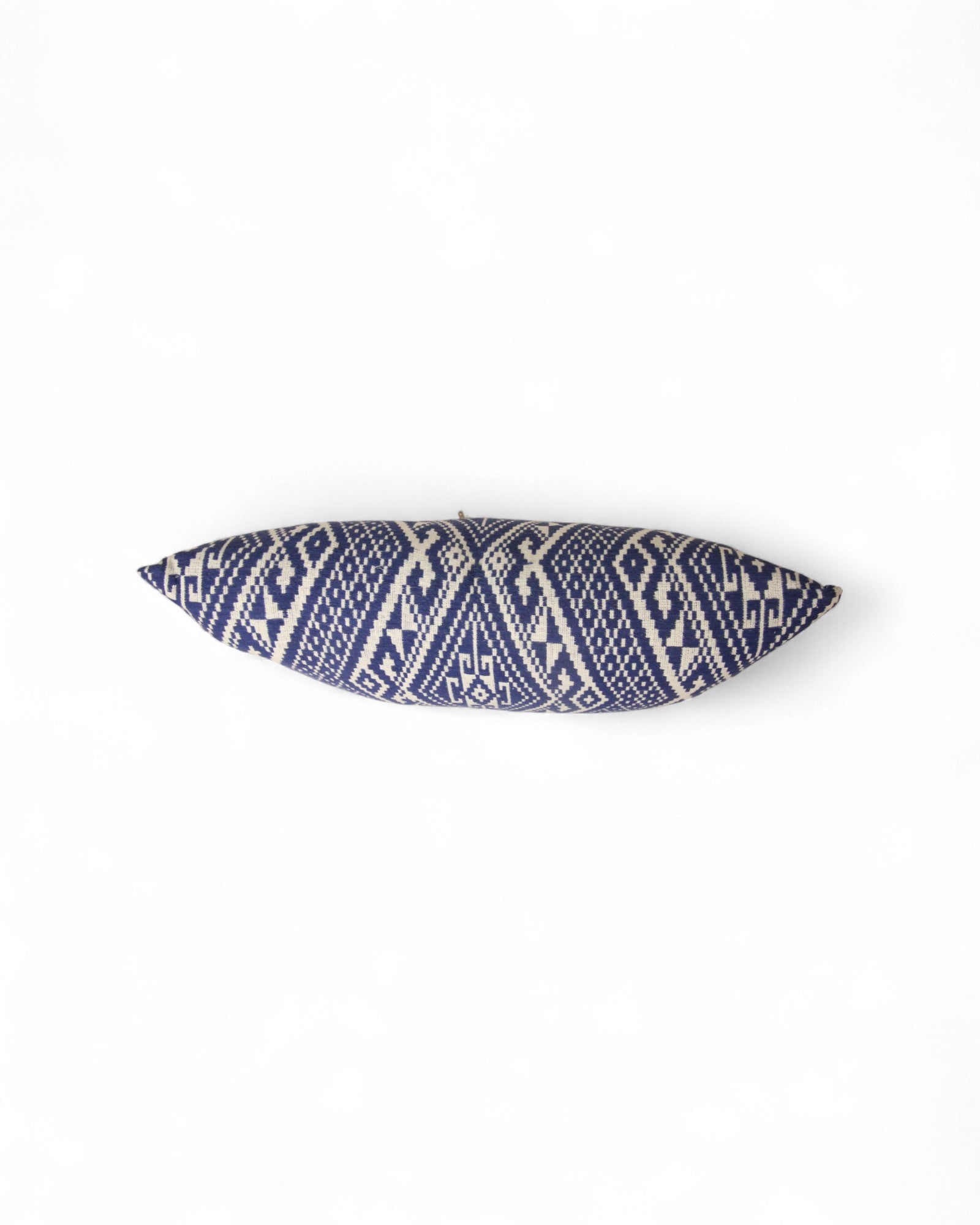 Lumbar Handwoven Indigo-Dye Khit Fabric - Blue & White