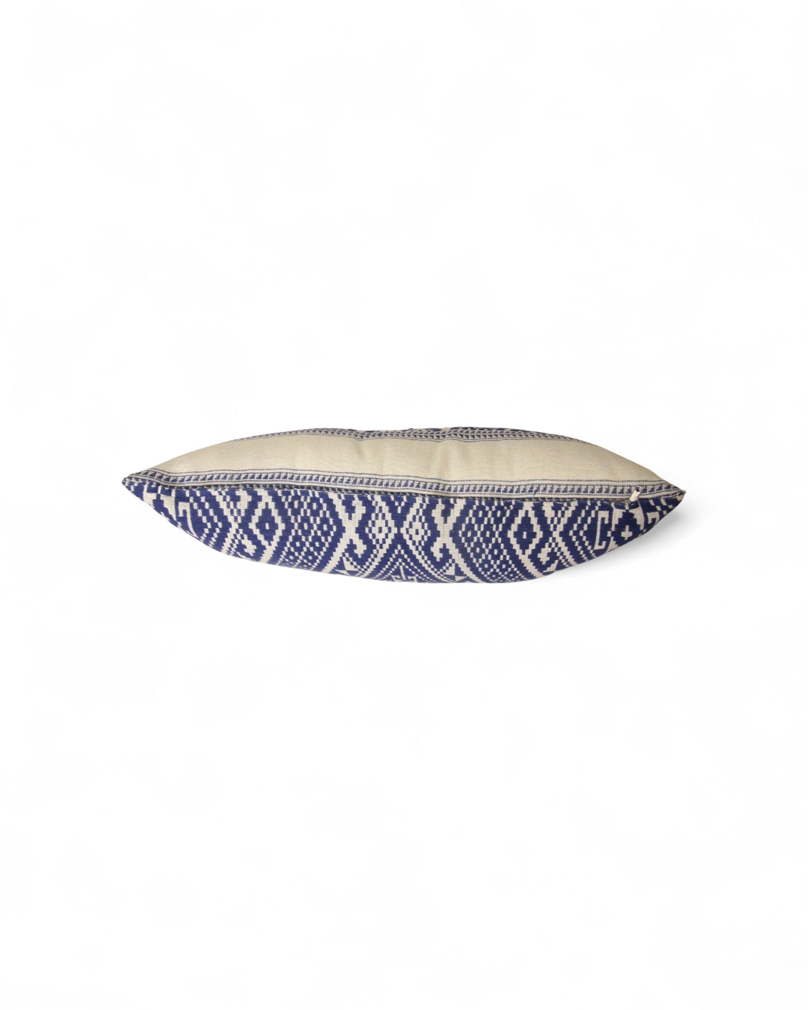 Lumbar Handwoven Indigo-Dye Khit Fabric - Blue & White