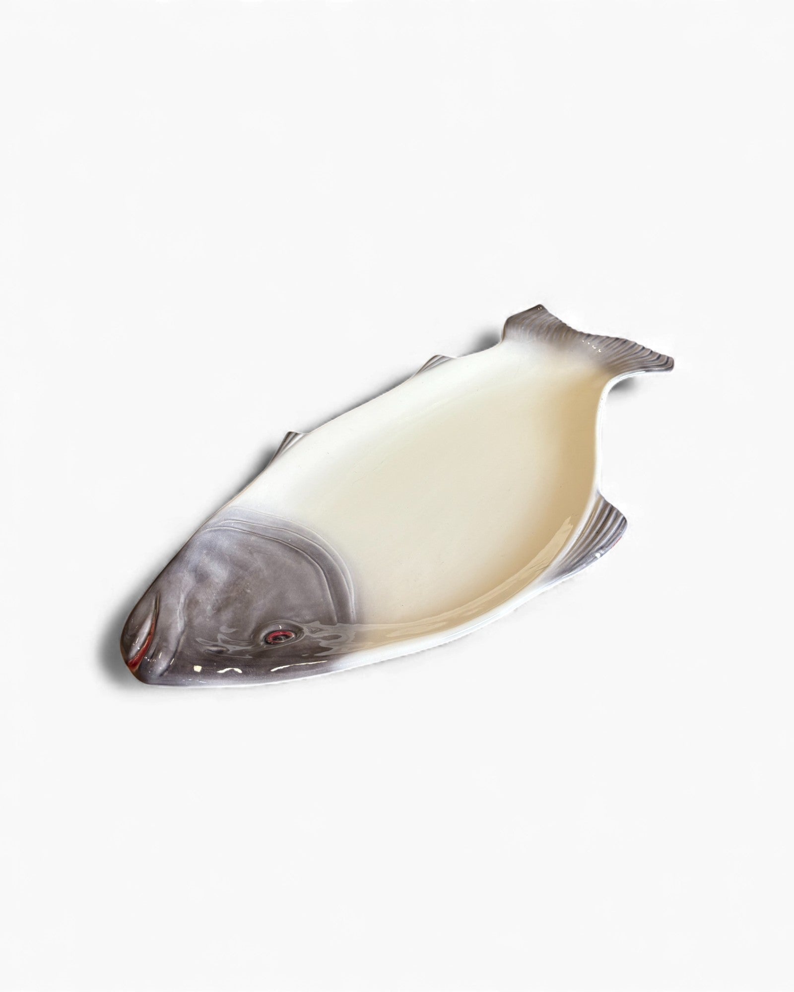 Title: Vintage Fish-Shaped Ceramic Serving Platter Surround Living - 6