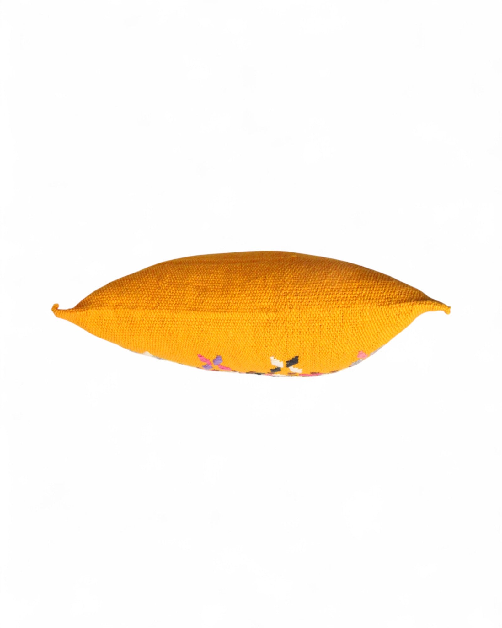 Handwoven Waist Loom Weave Cushion - Yellow