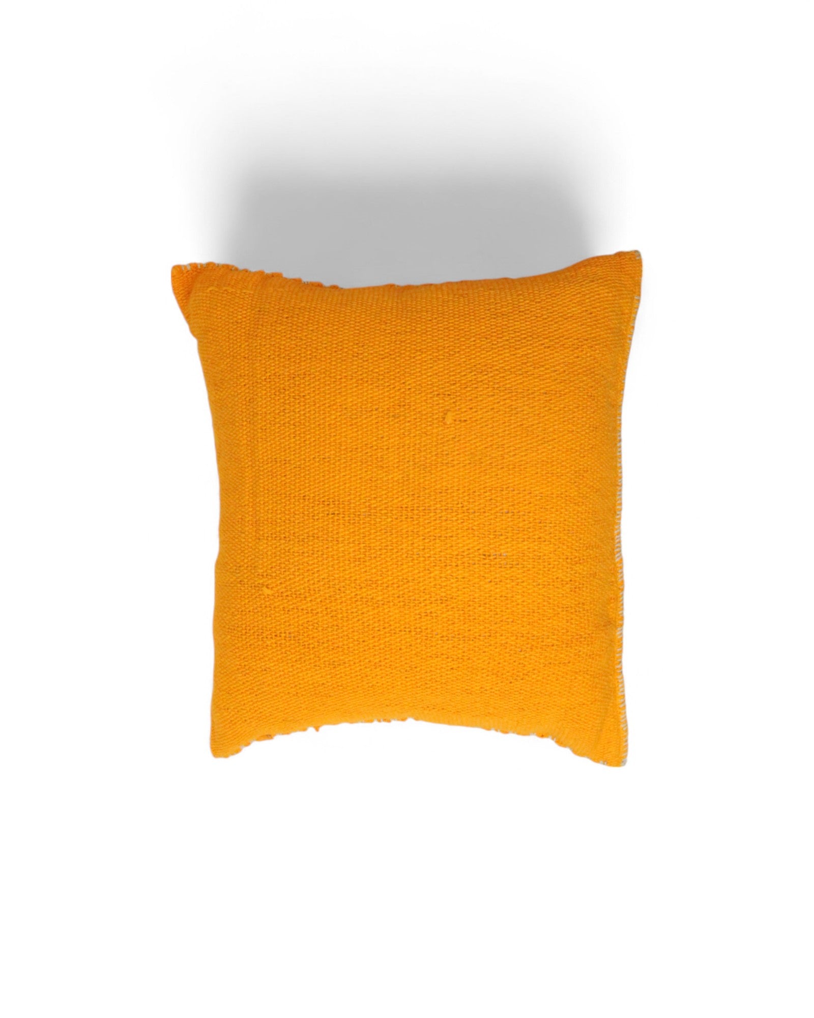 Handwoven Waist Loom Weave Cushion - Yellow