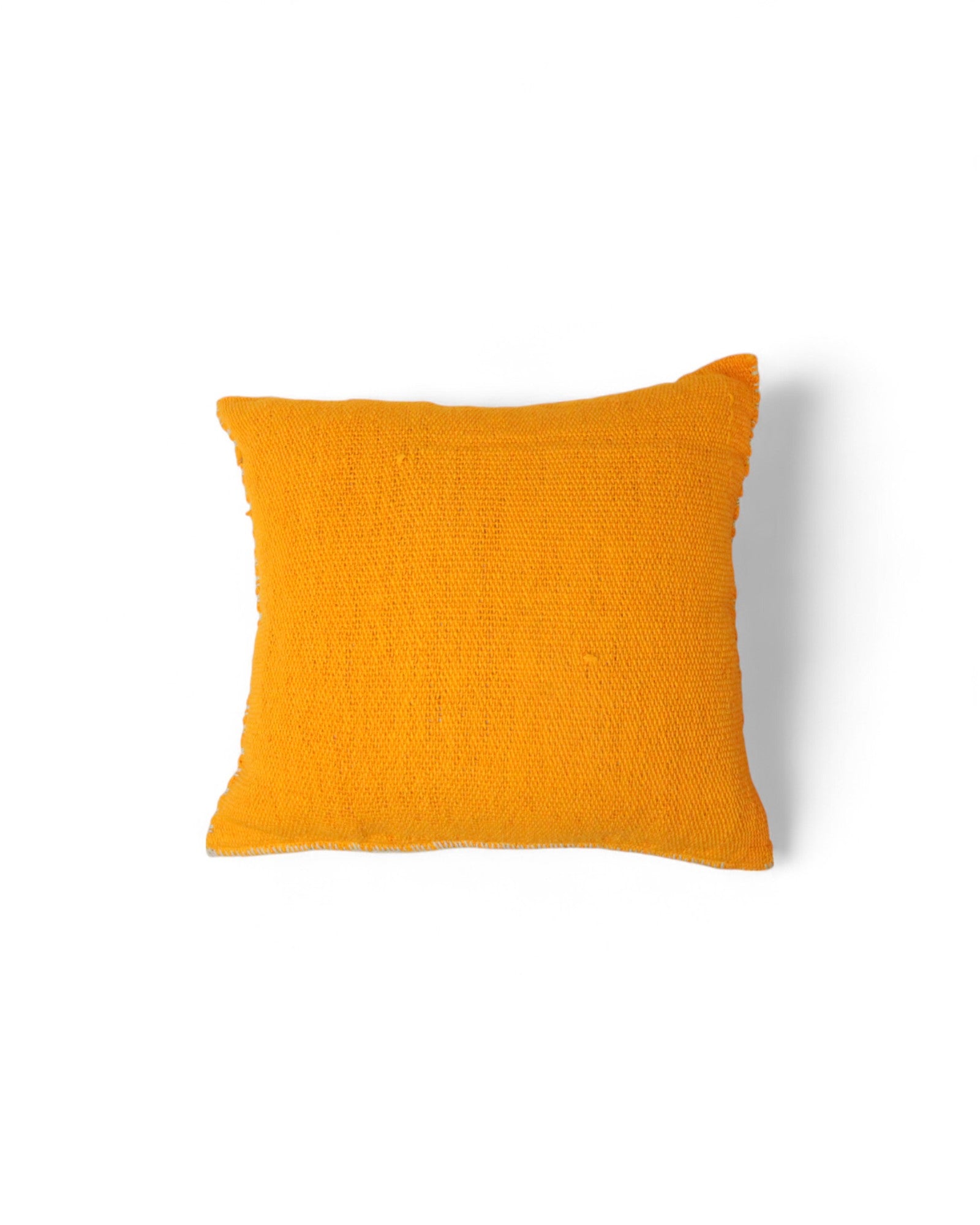 Handwoven Waist Loom Weave Cushion - Yellow