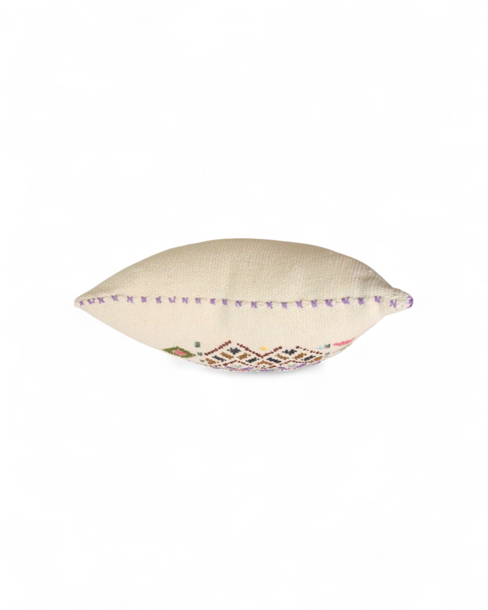 Handwoven Waist Loom Weave Cushion - Off-White