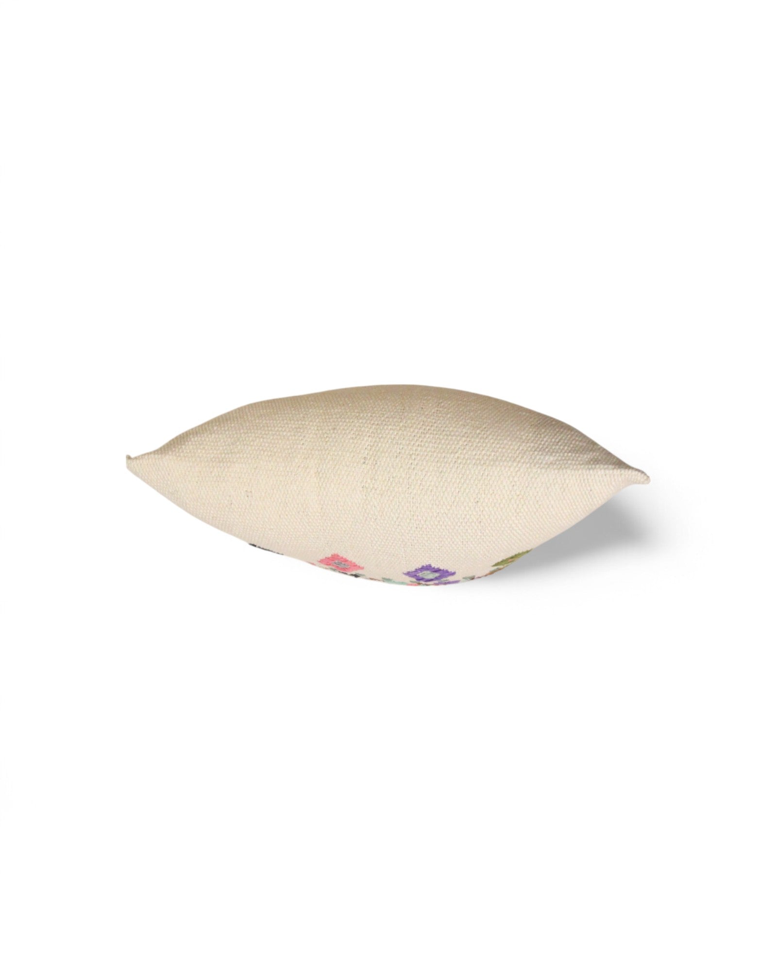 Handwoven Waist Loom Weave Cushion - Off-White