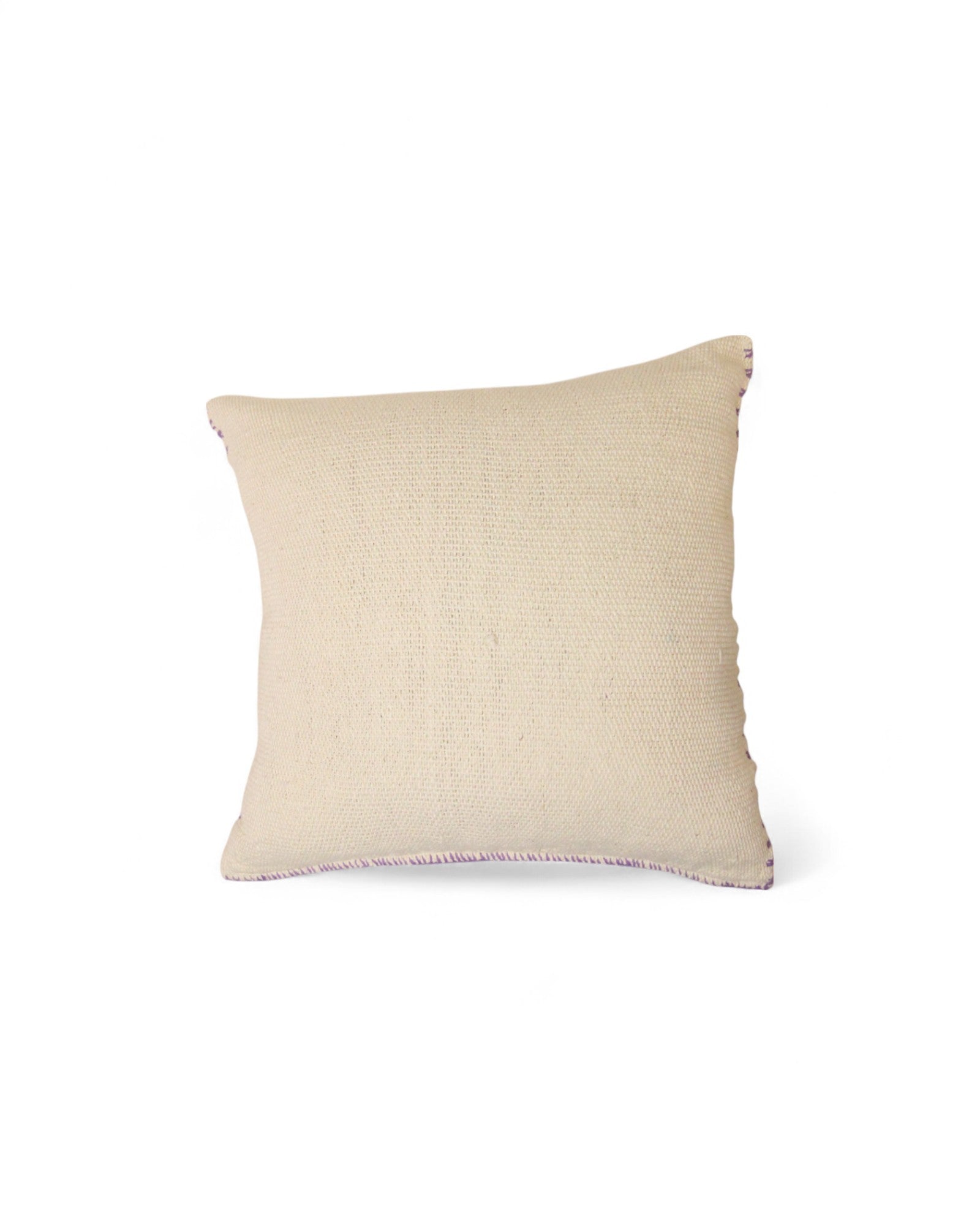 Handwoven Waist Loom Weave Cushion - Off-White
