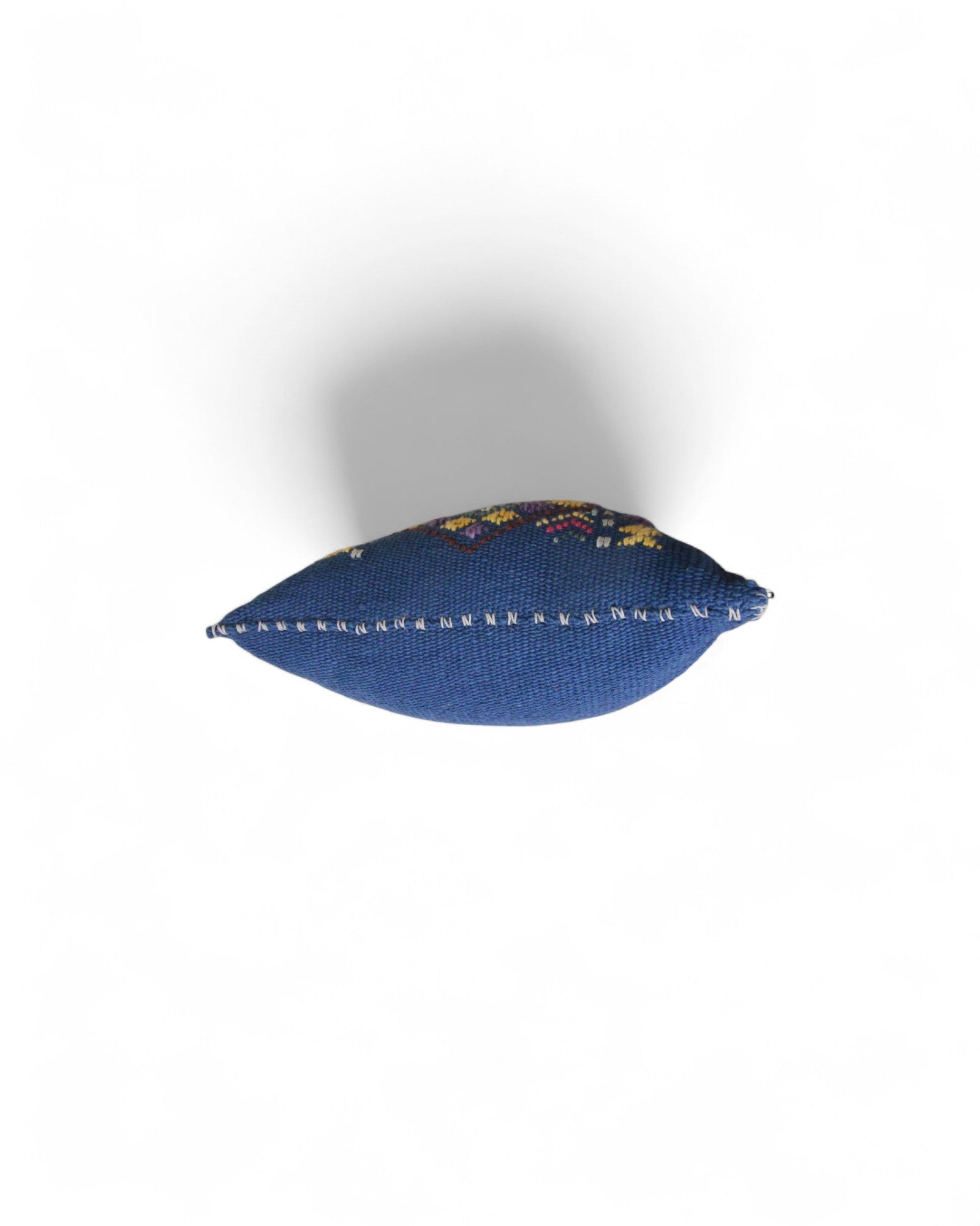 Handwoven Waist Loom Weave Cushion - Blue