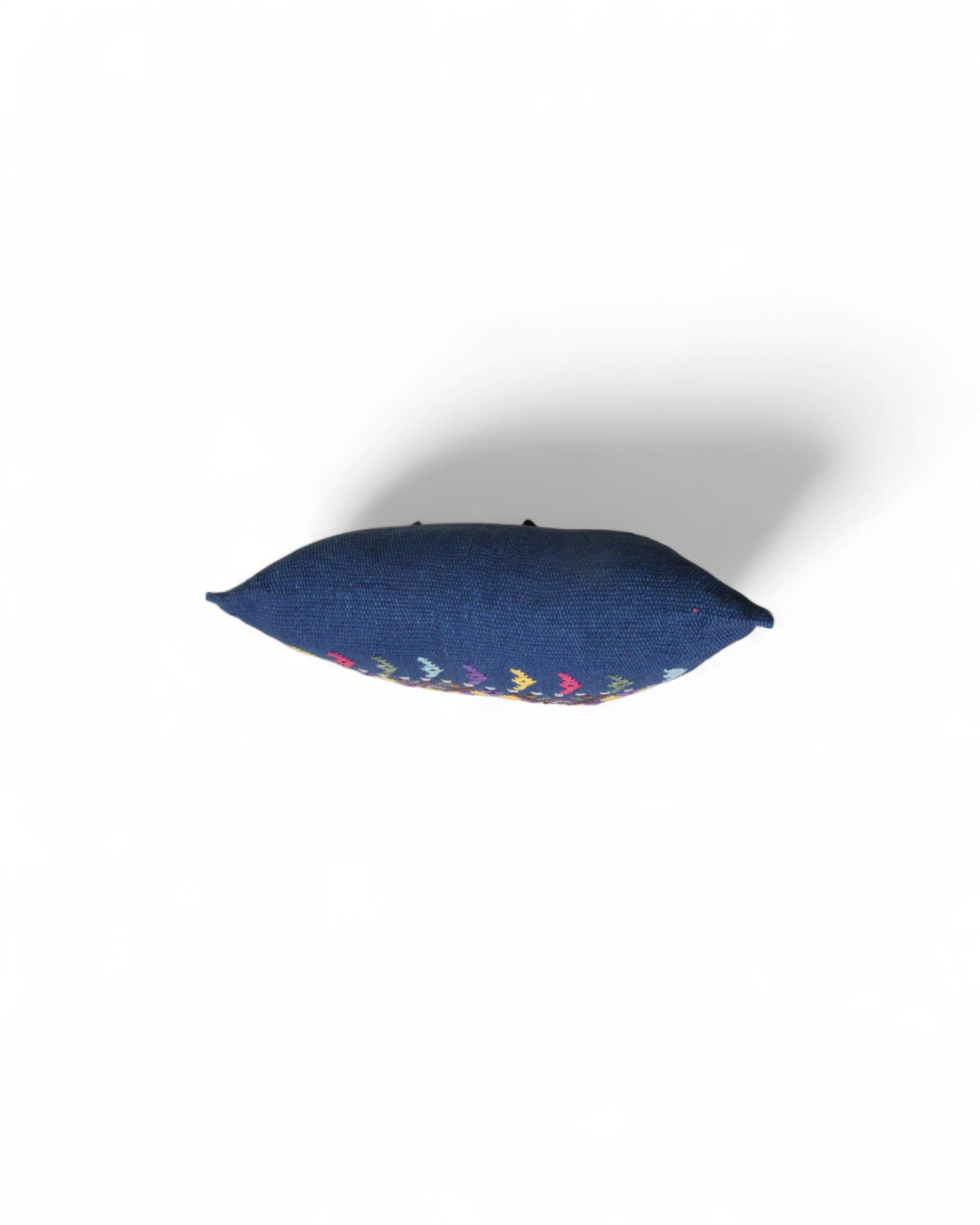 Handwoven Waist Loom Weave Cushion - Blue