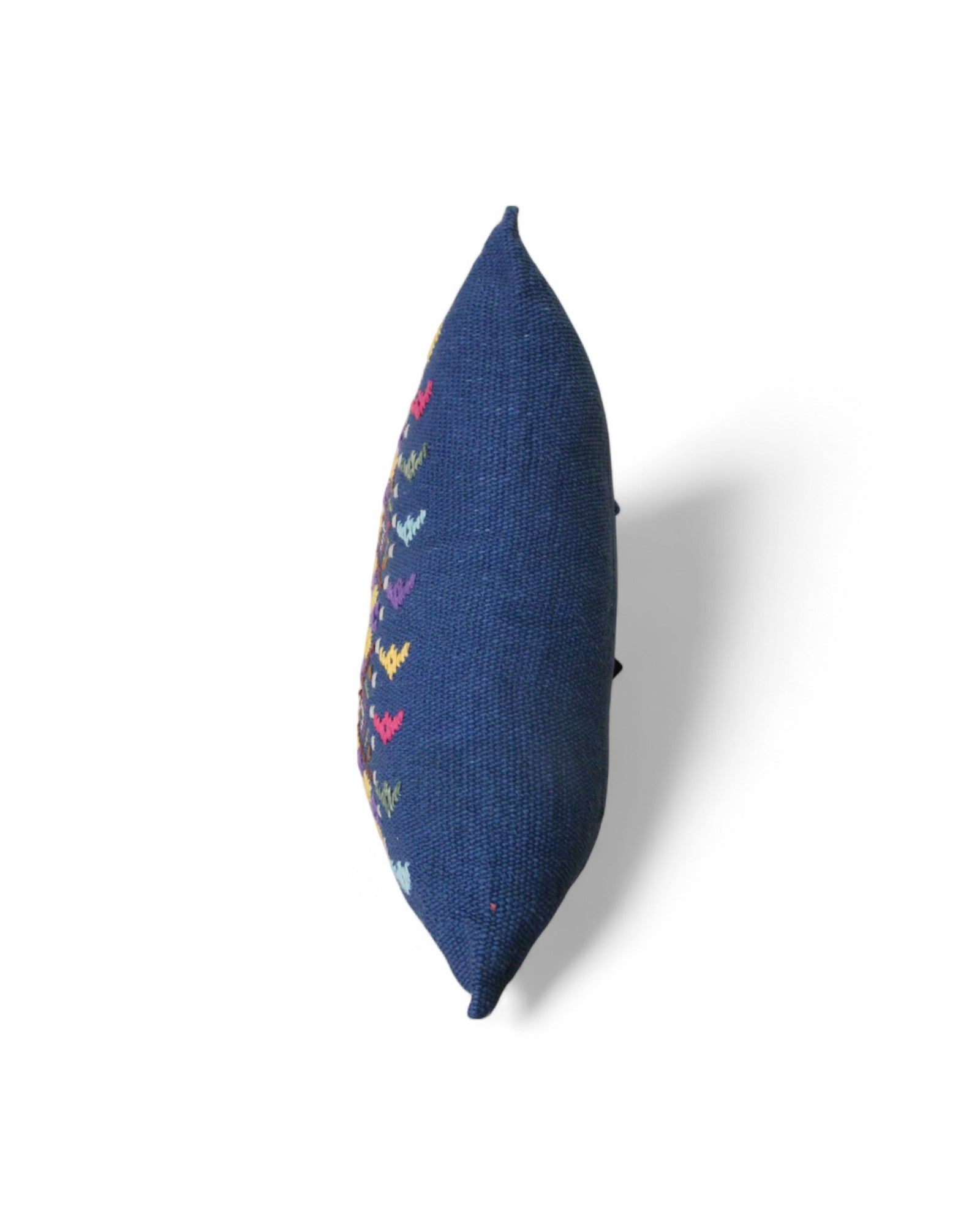 Handwoven Waist Loom Weave Cushion - Blue