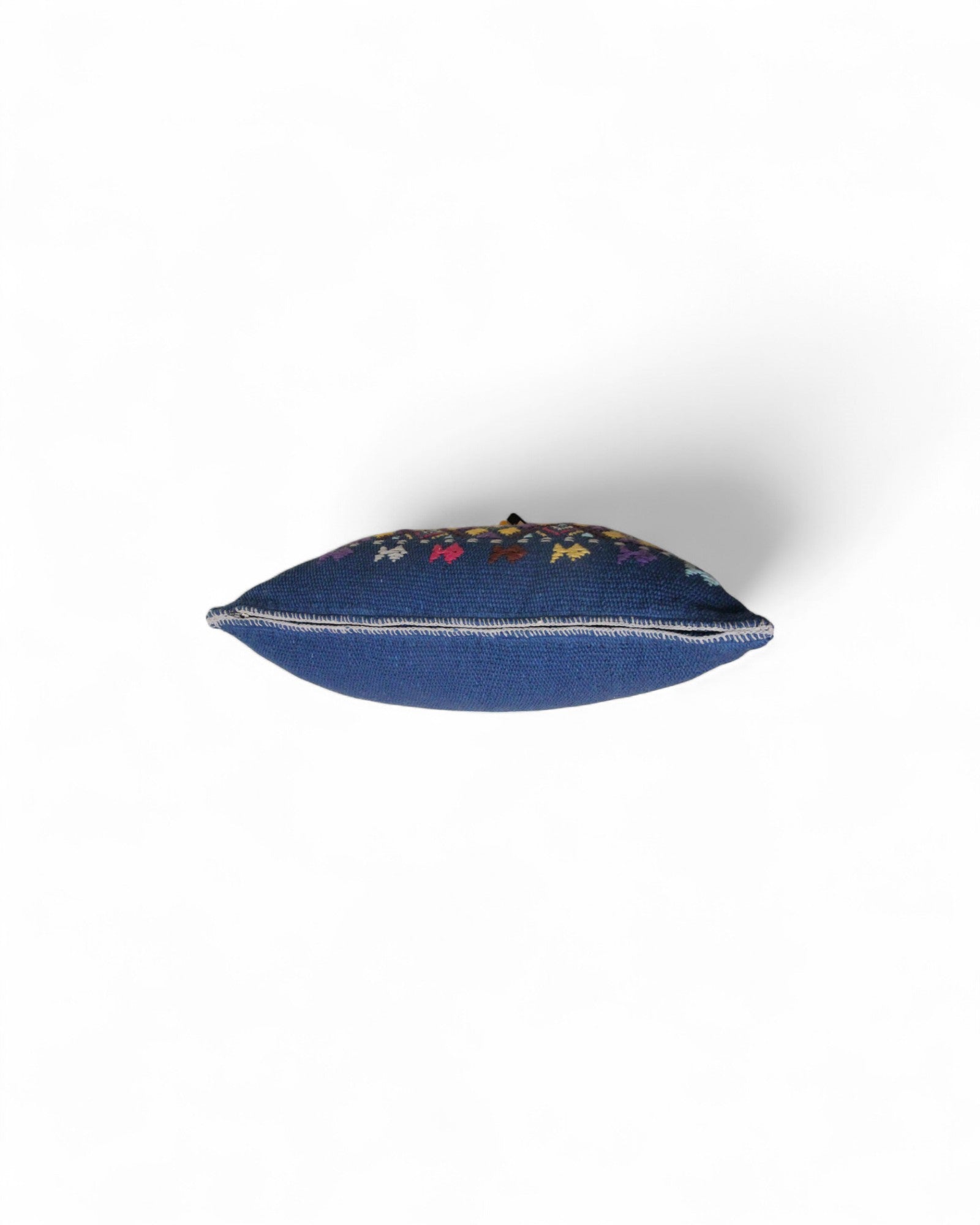 Handwoven Waist Loom Weave Cushion - Blue
