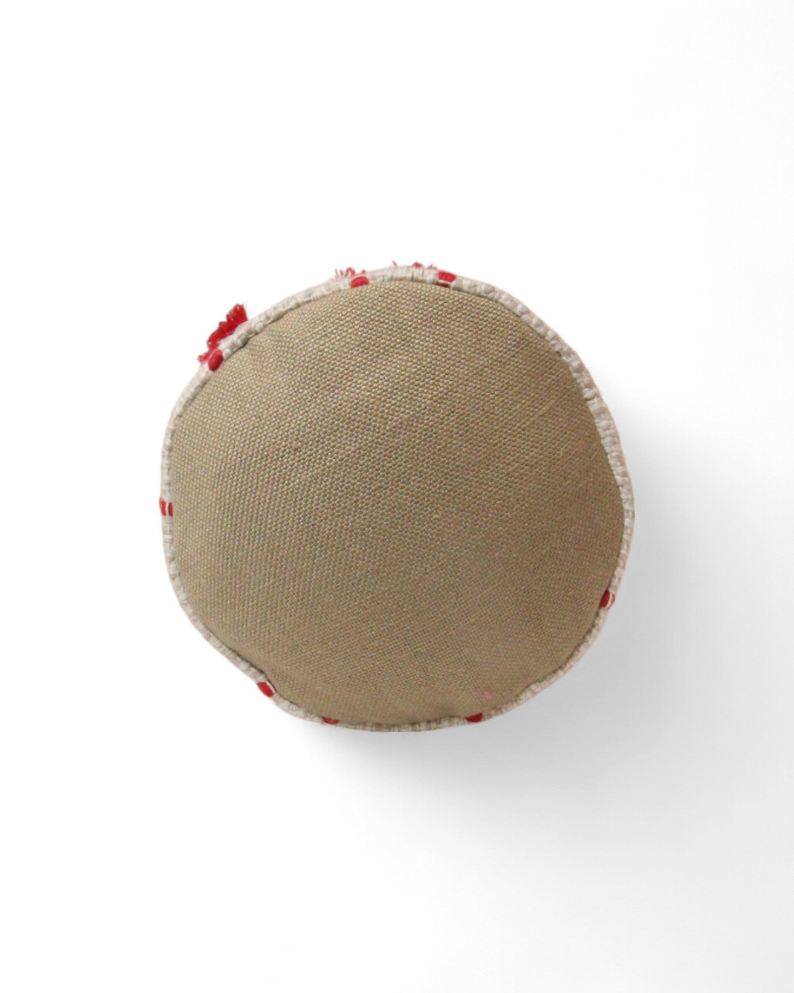 Cylindral Bolster Pillow - Handwoven - Cream & Pink