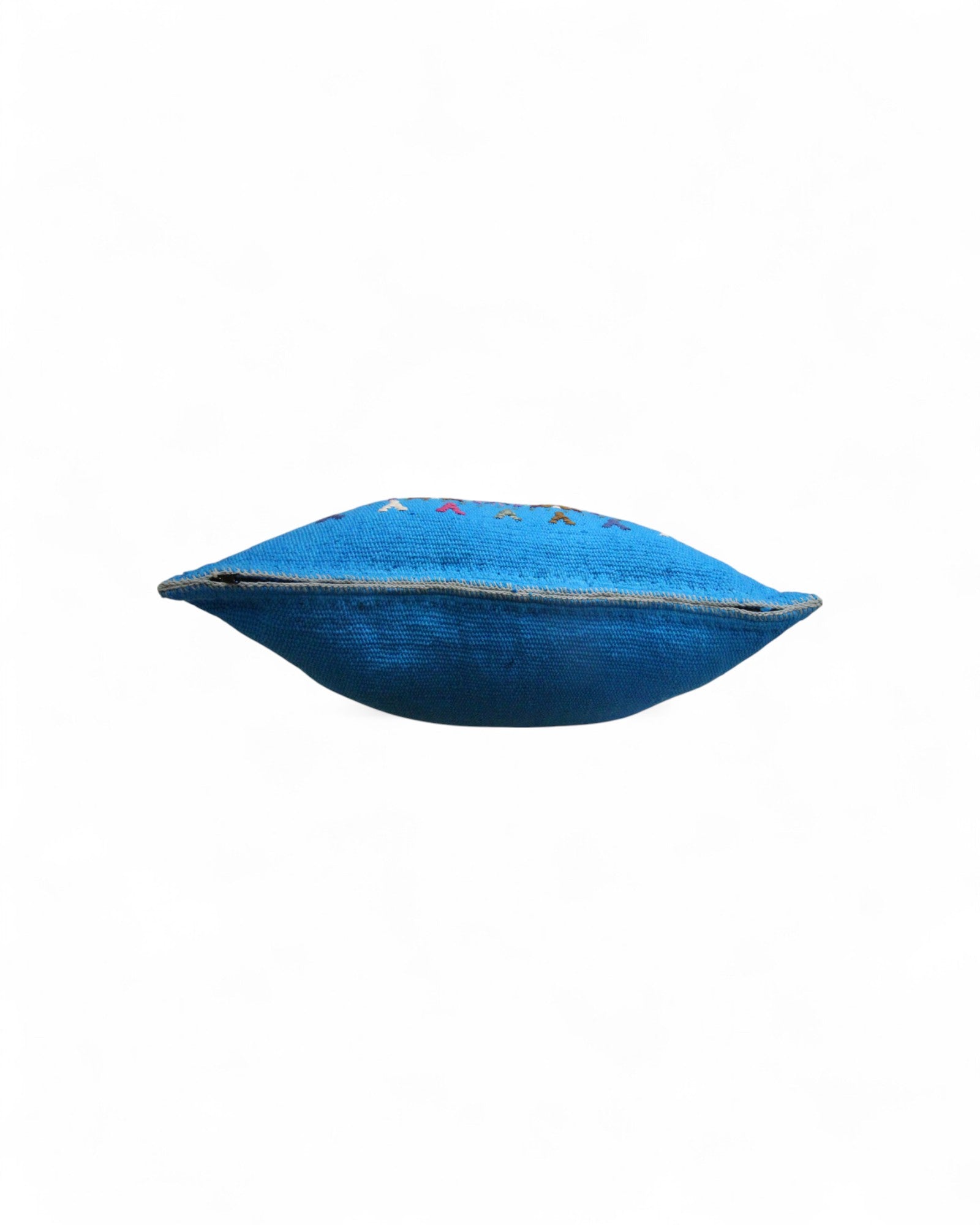 Handwoven Waist Loom Weave Cushion Diamond Motif - Turqoise