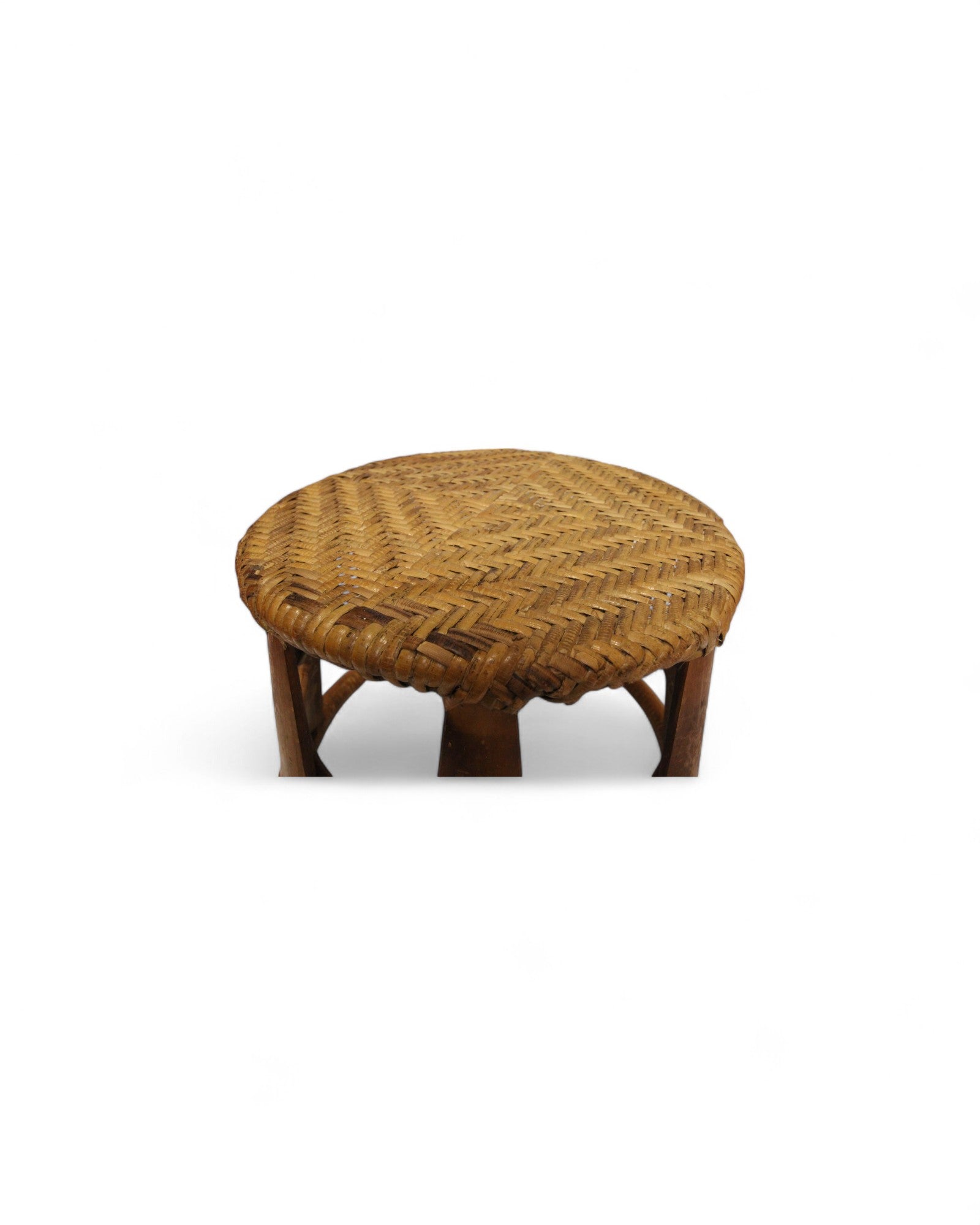 Bamboo & Rattan Low Stool – Northern Thailand (M)