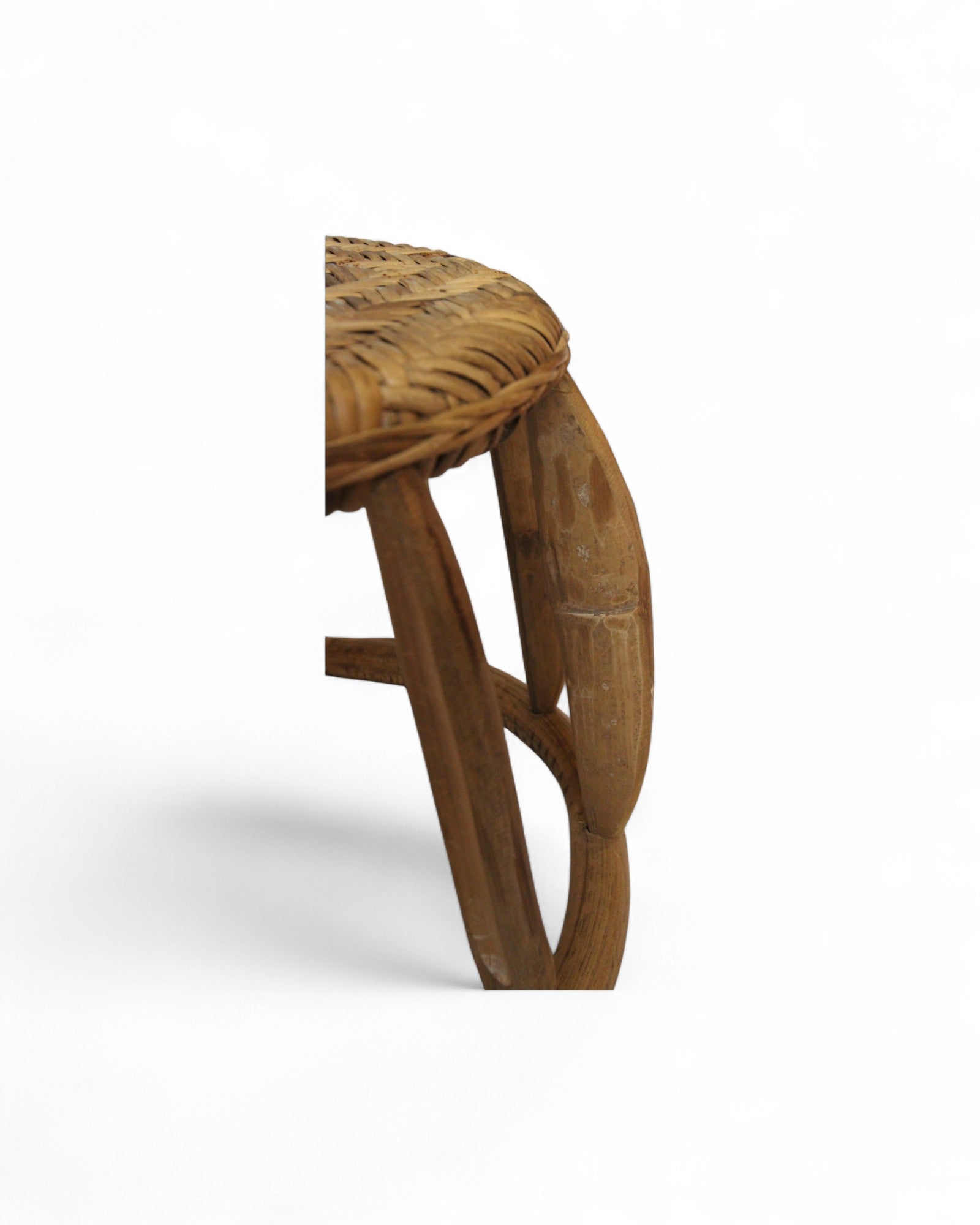 Bamboo & Rattan Low Stool – Northern Thailand (S)