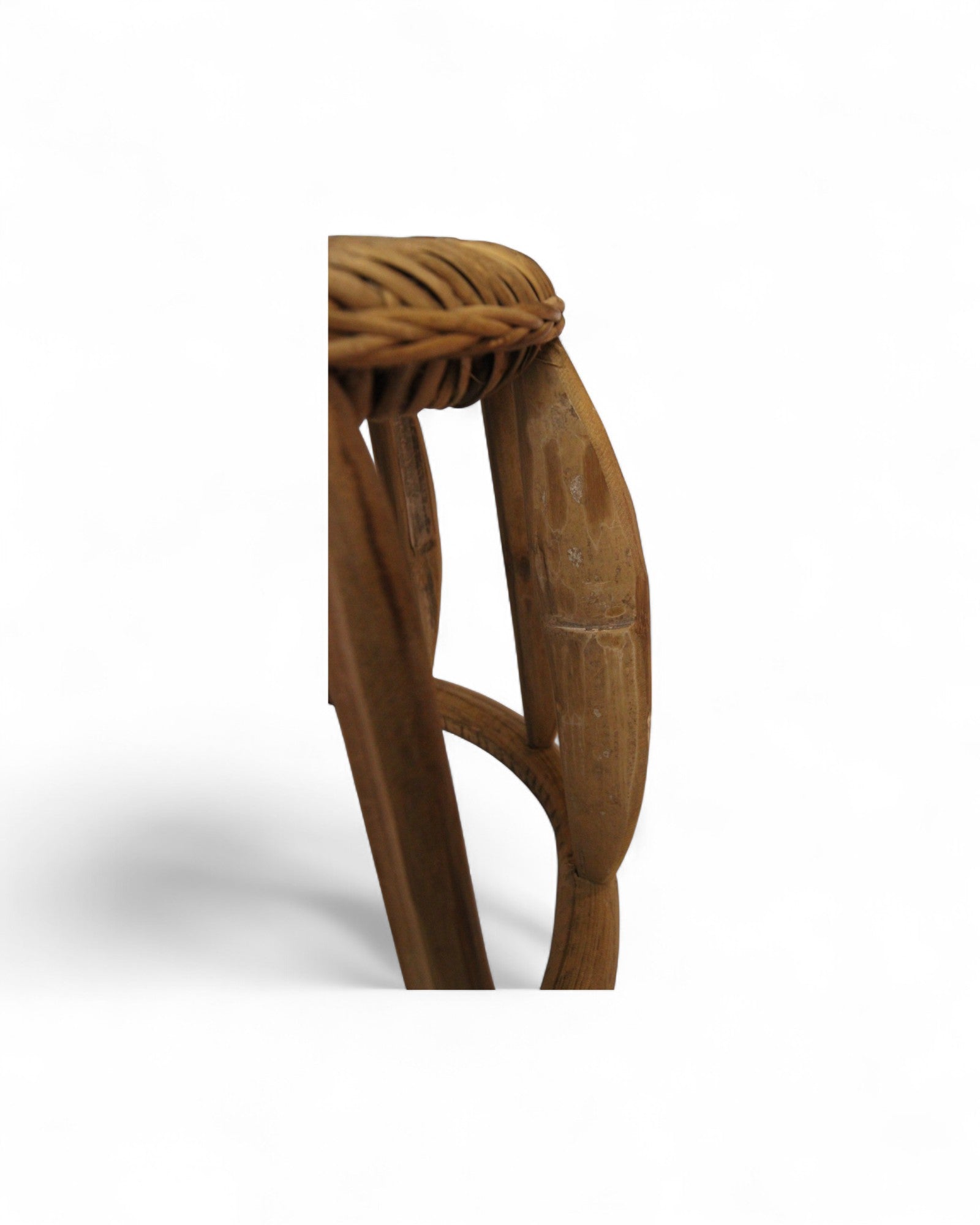 Bamboo & Rattan Low Stool – Northern Thailand (S)
