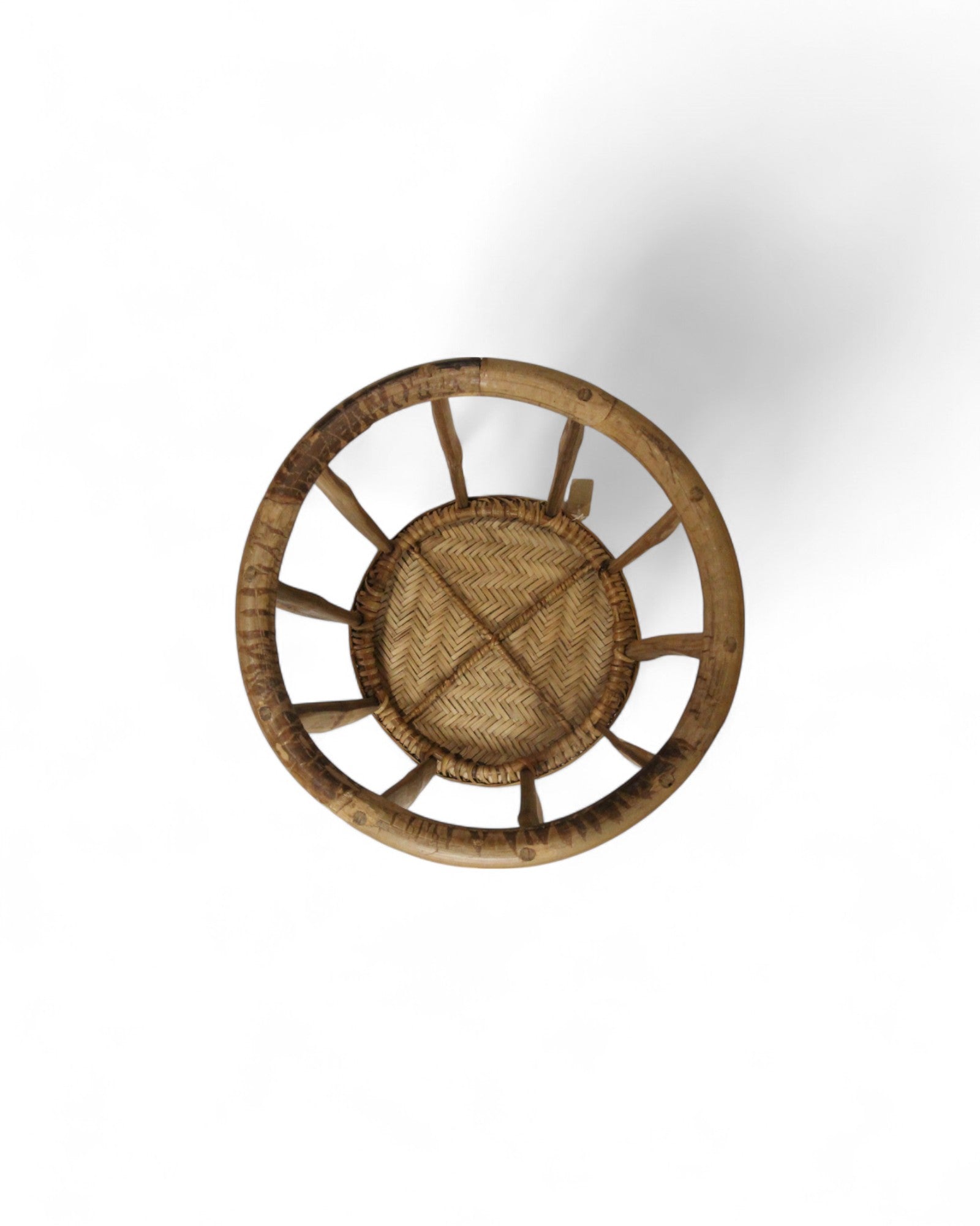 Bamboo & Rattan Low Stool – Northern Thailand (S)