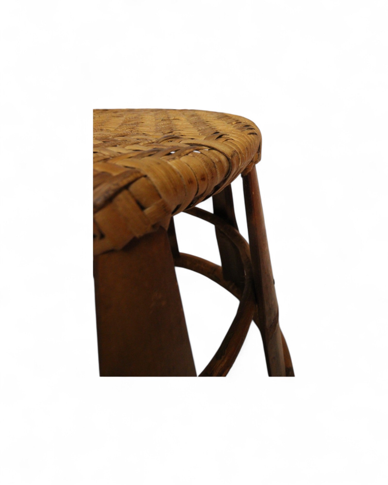 Bamboo & Rattan Low Stool – Northern Thailand (S)