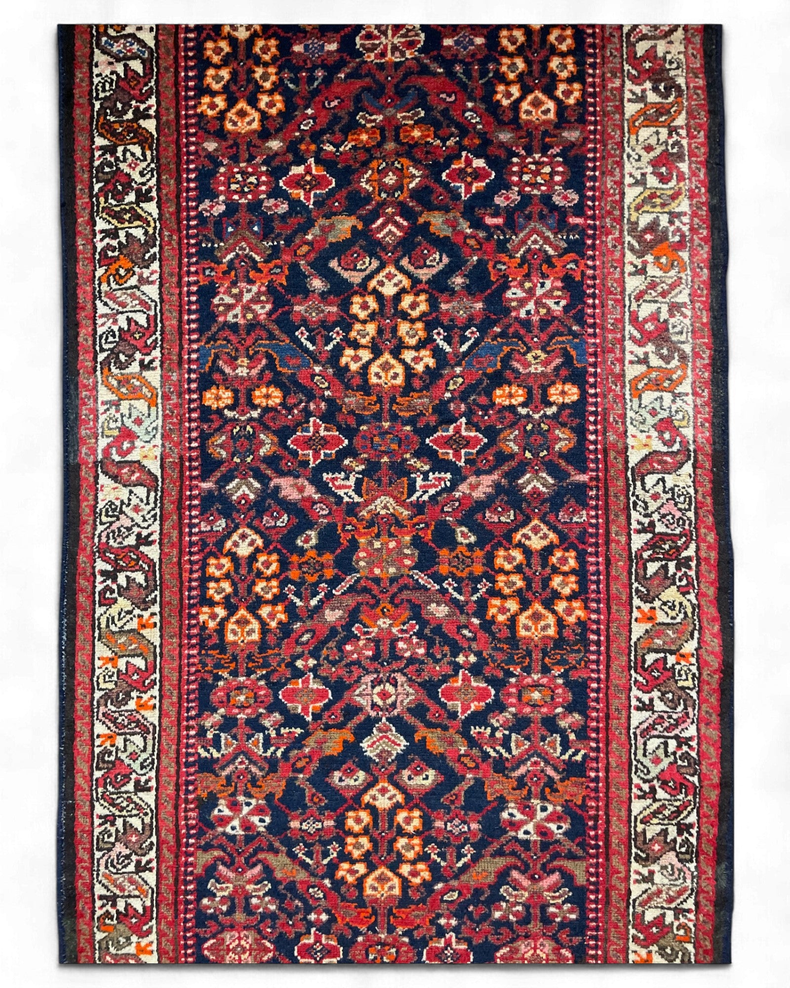 Vintage Persian Malayer Runner with Modern Victorian |106x 380cm