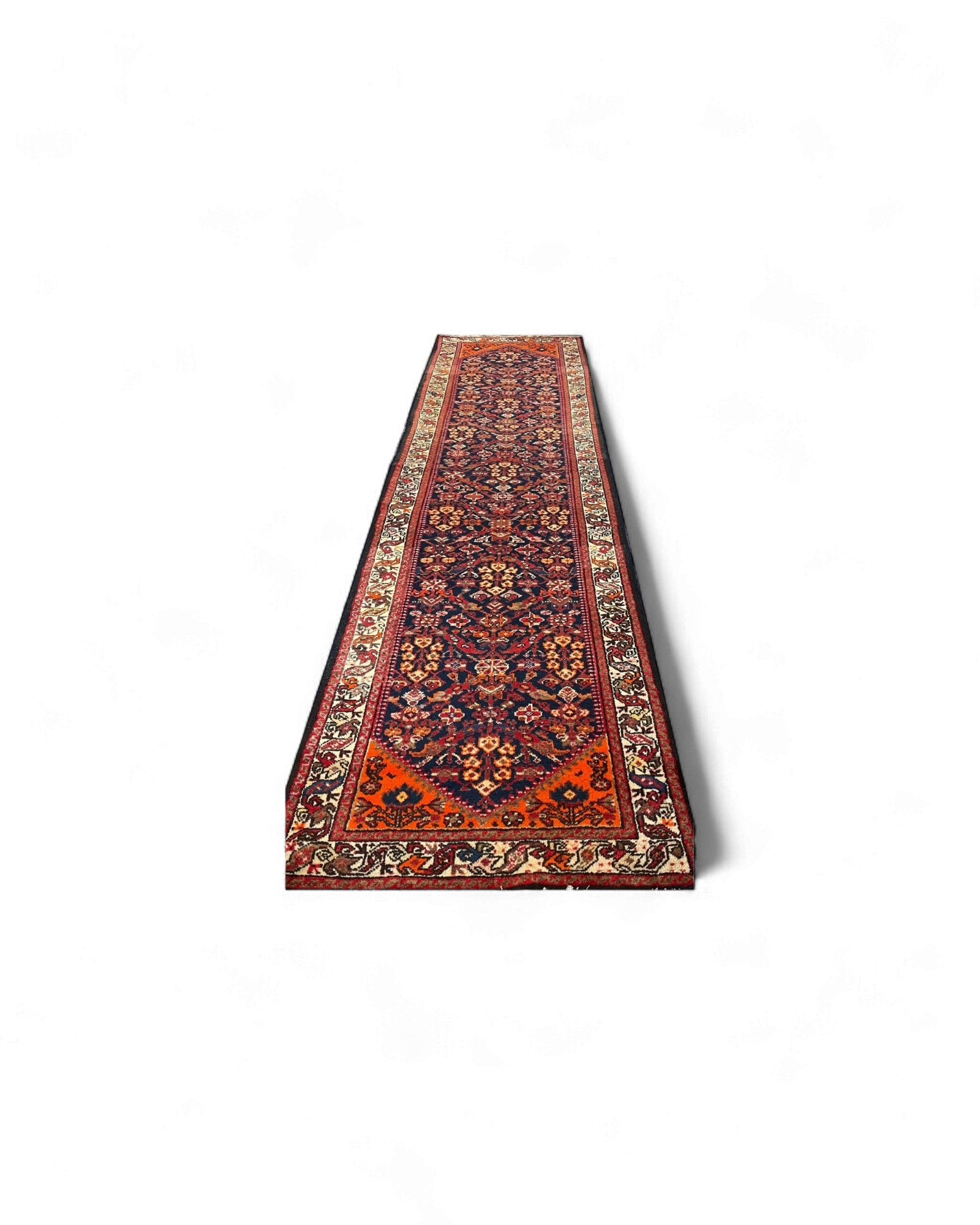 Vintage Persian Malayer Runner with Modern Victorian |106x 380cm
