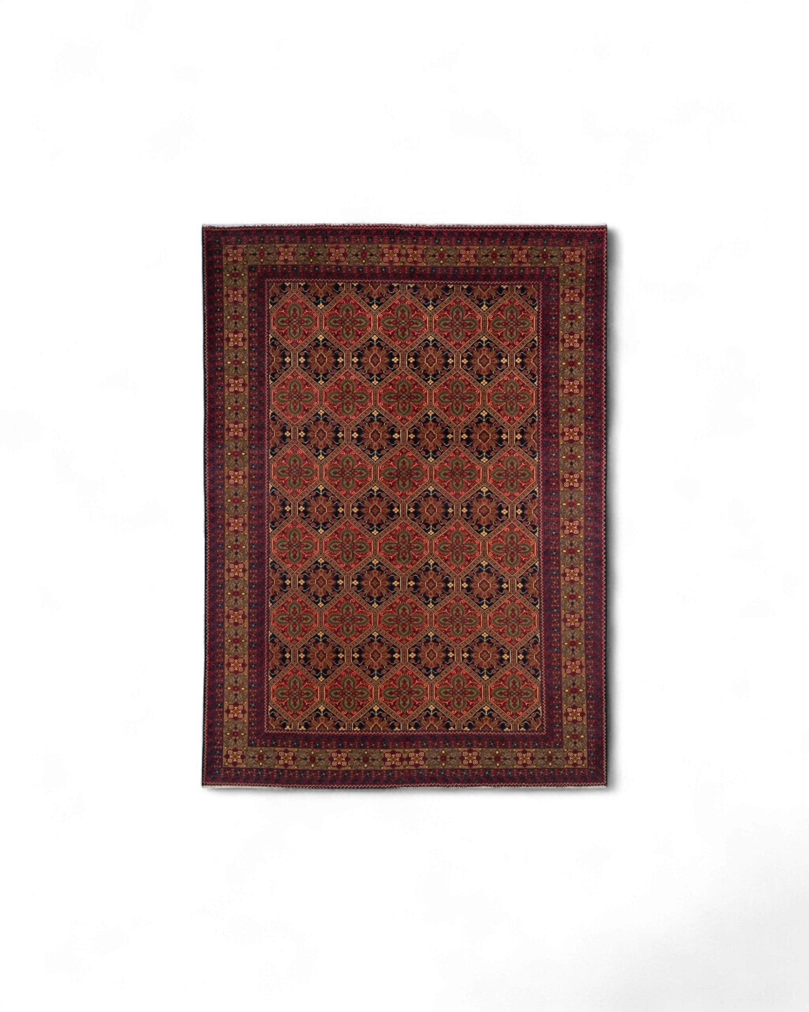 Newly-Made Tribal Samarkand Carpet – Uzbekistan, Mid-20th Century | 190 x 290cm