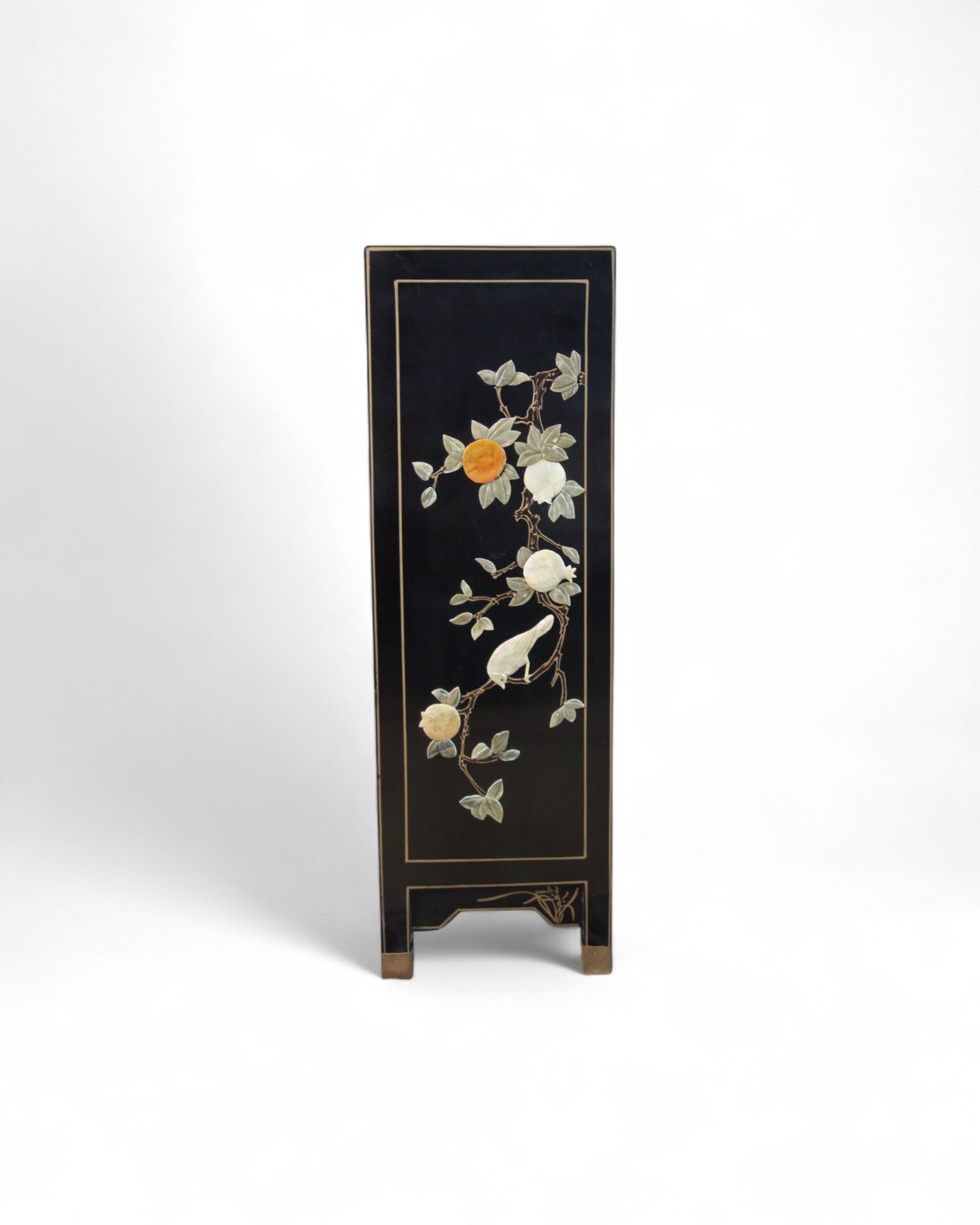 Chinese Black Lacquer Cabinet with Mother-of-Pearl Inlay
