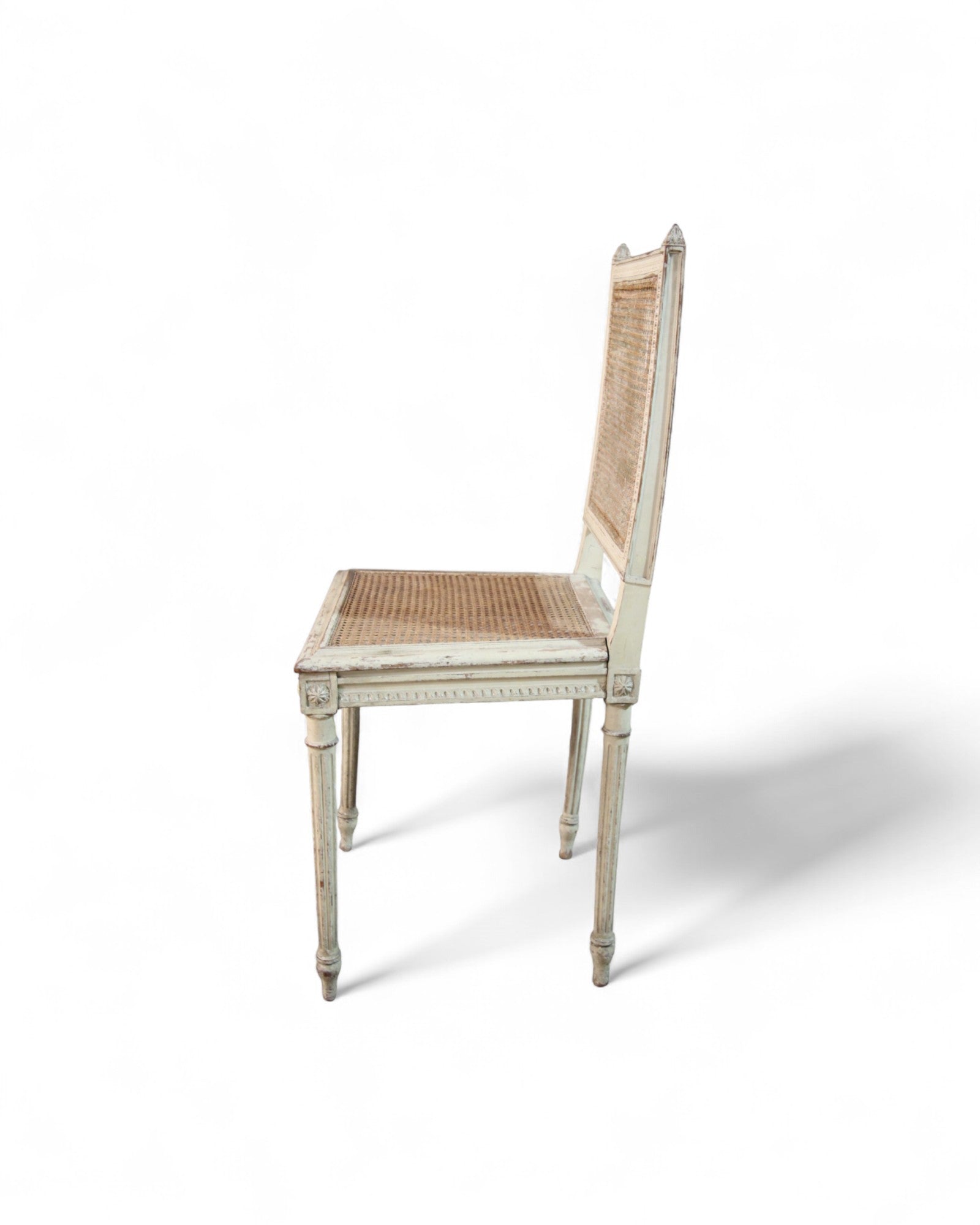 French Louis XVI-Style Painted Cane Chair