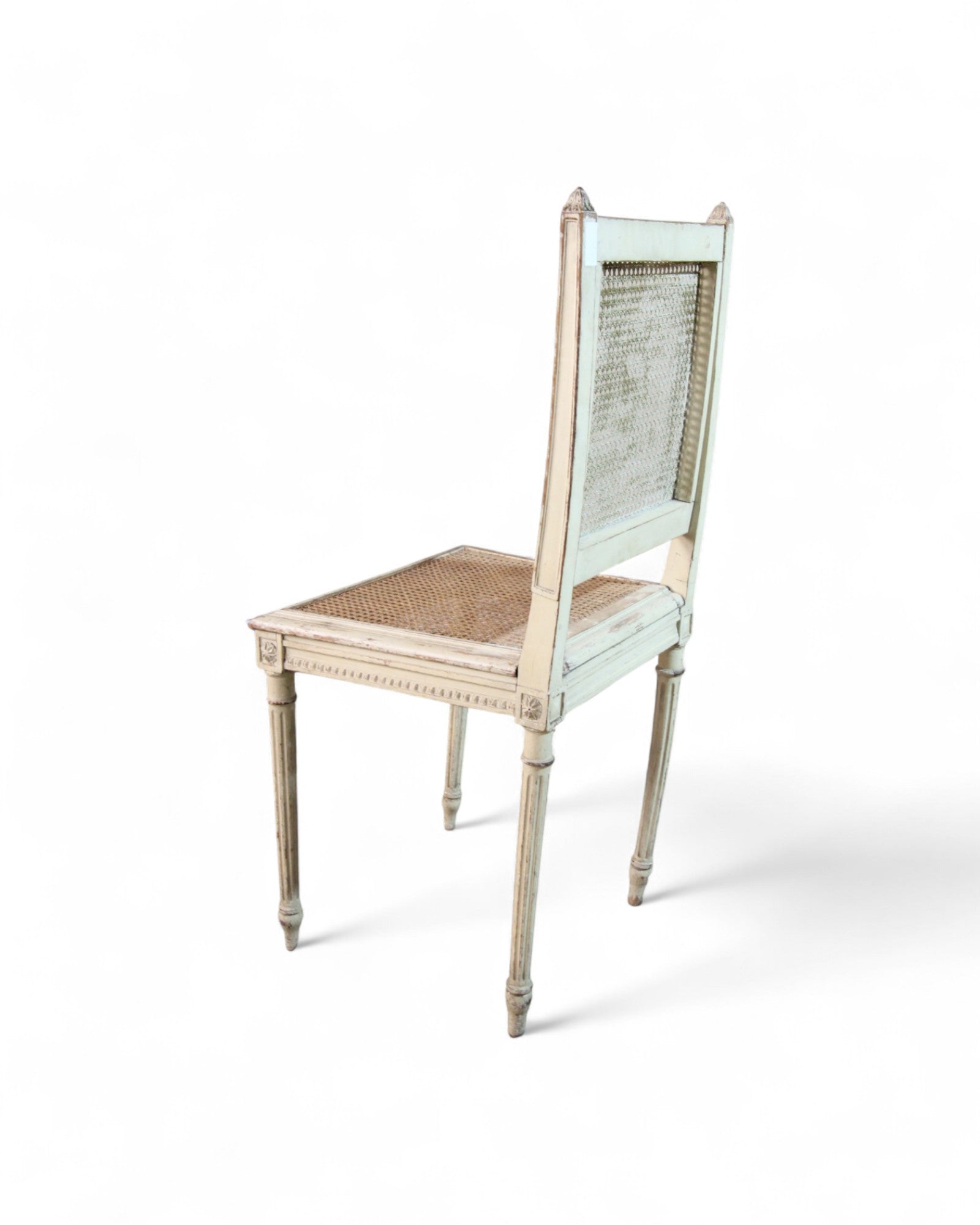 French Louis XVI-Style Painted Cane Chair