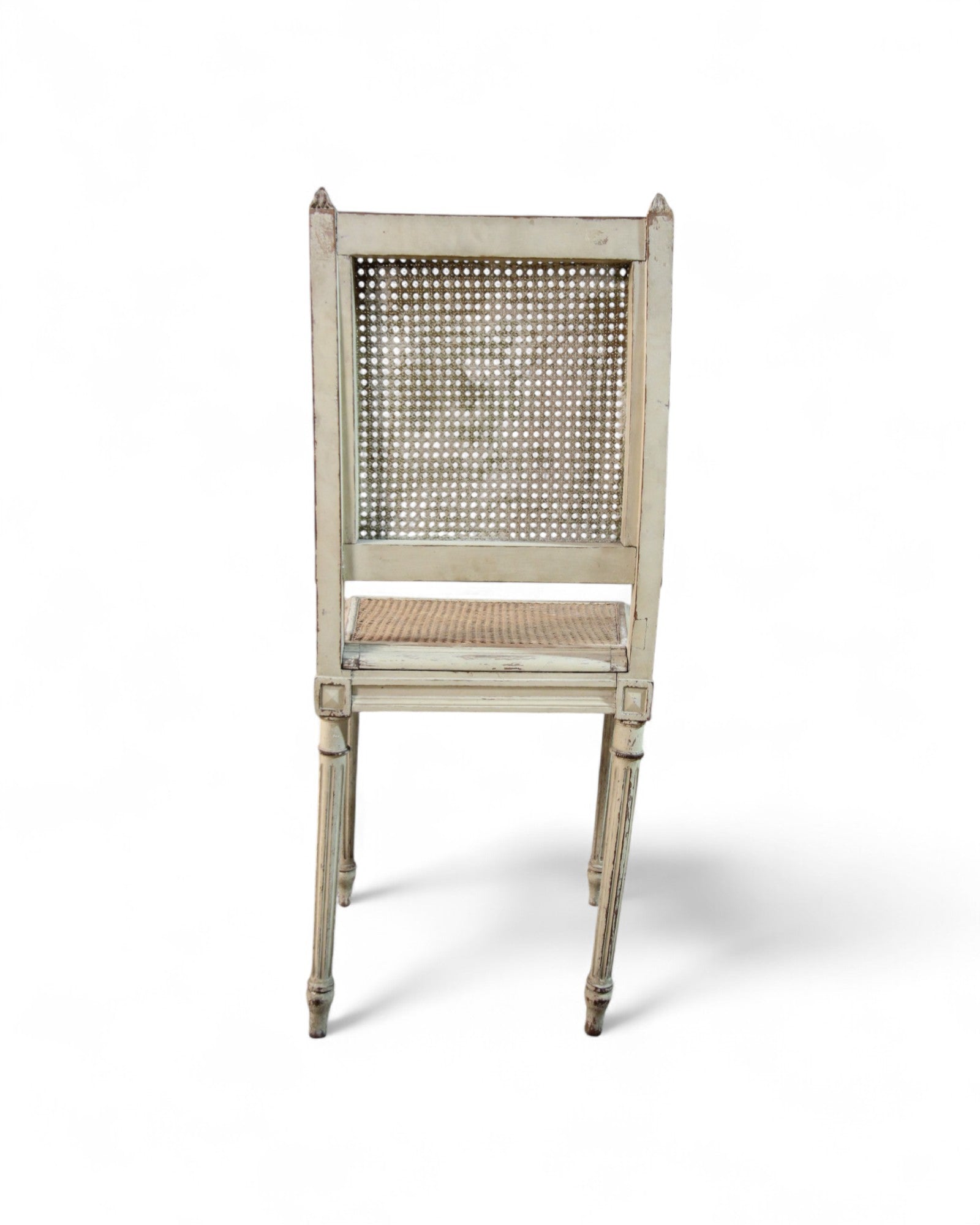 French Louis XVI-Style Painted Cane Chair
