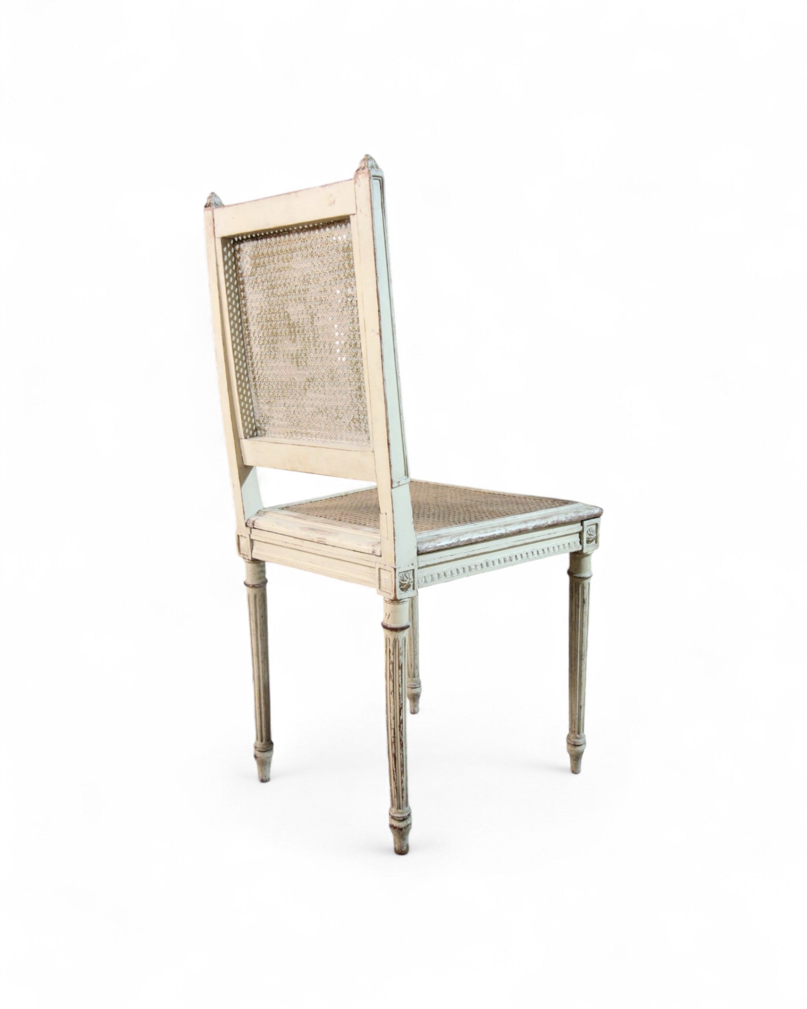 French Louis XVI-Style Painted Cane Chair