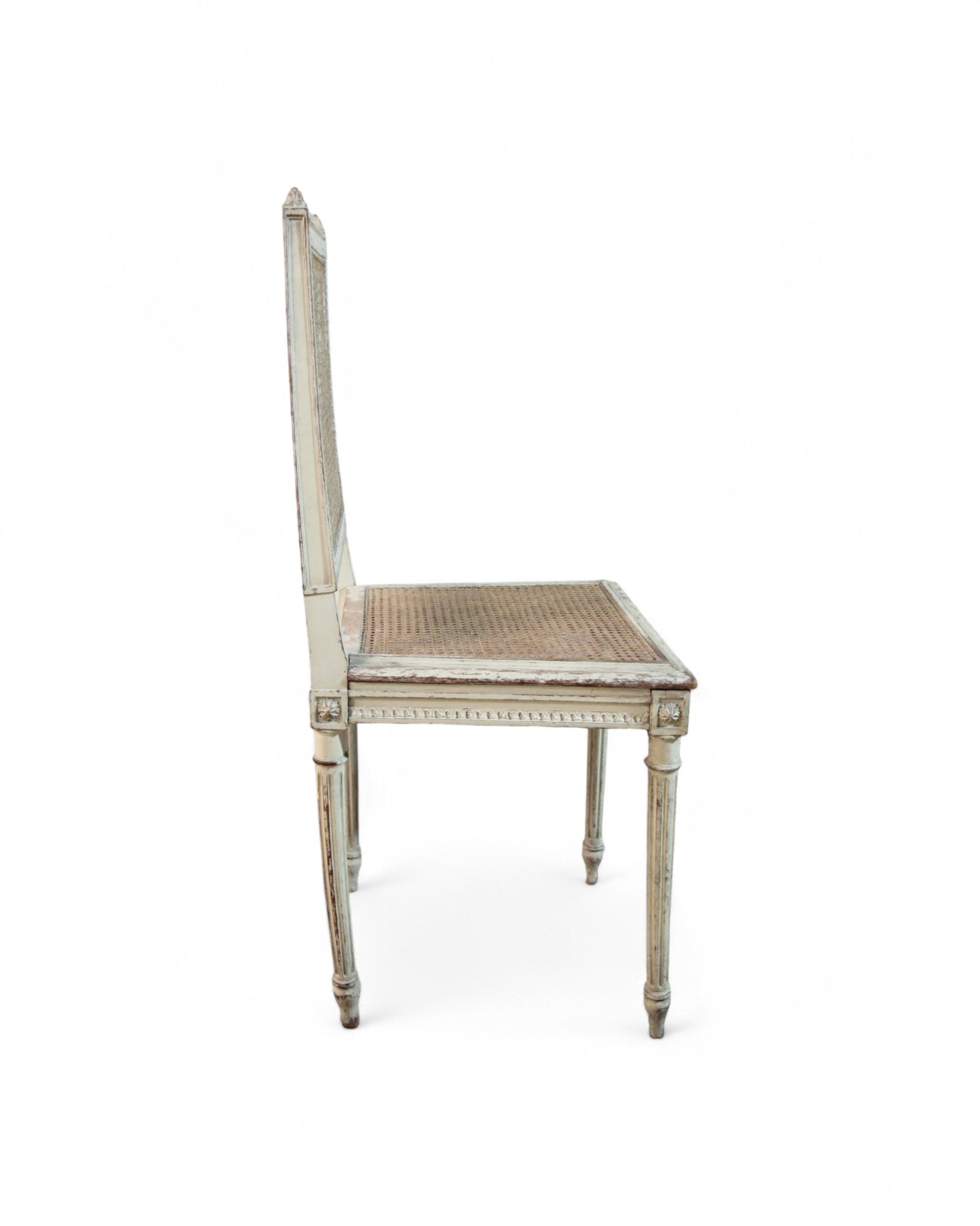 French Louis XVI-Style Painted Cane Chair