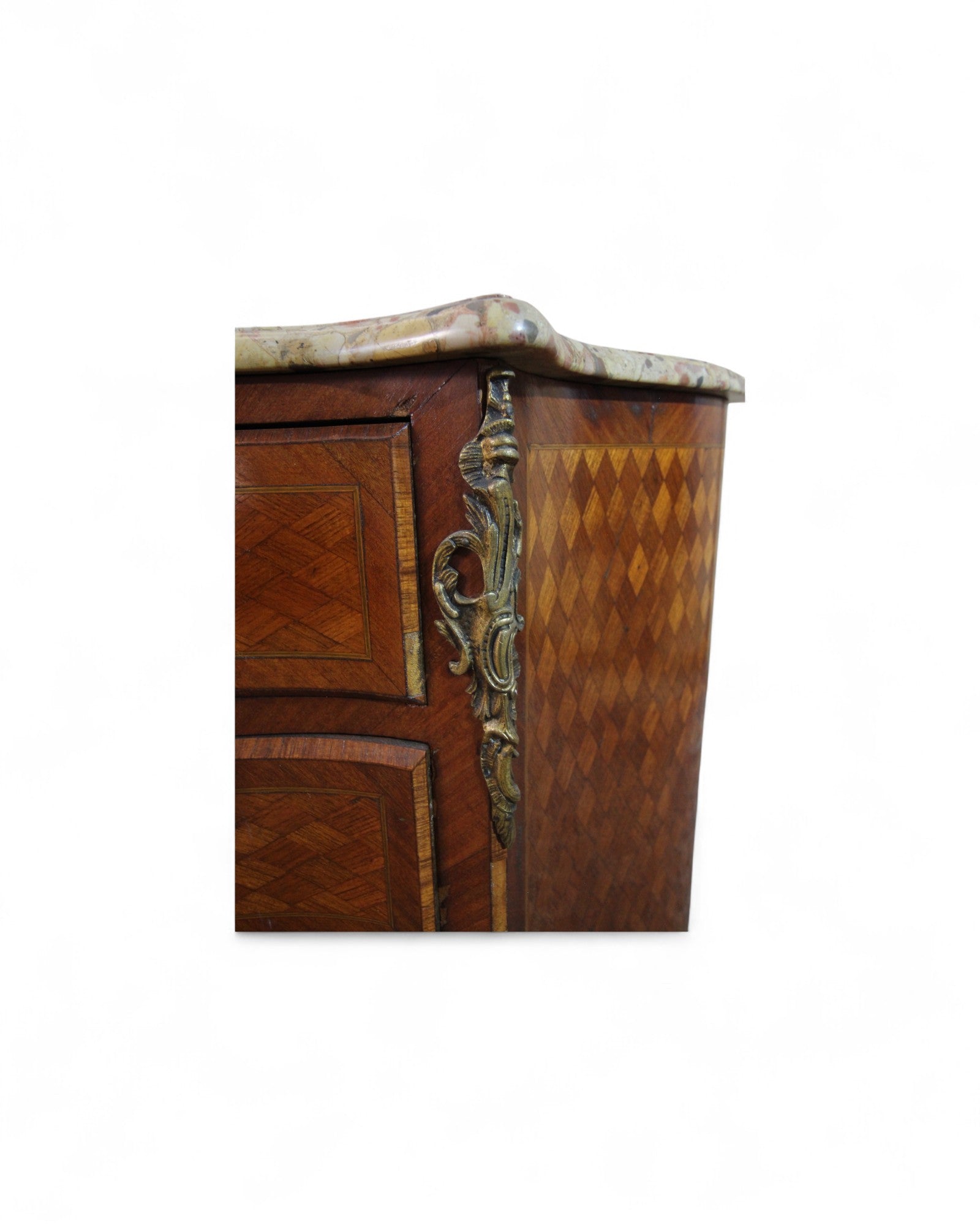 Louis XV Mini Marquetry Commode with Terrazzo Top