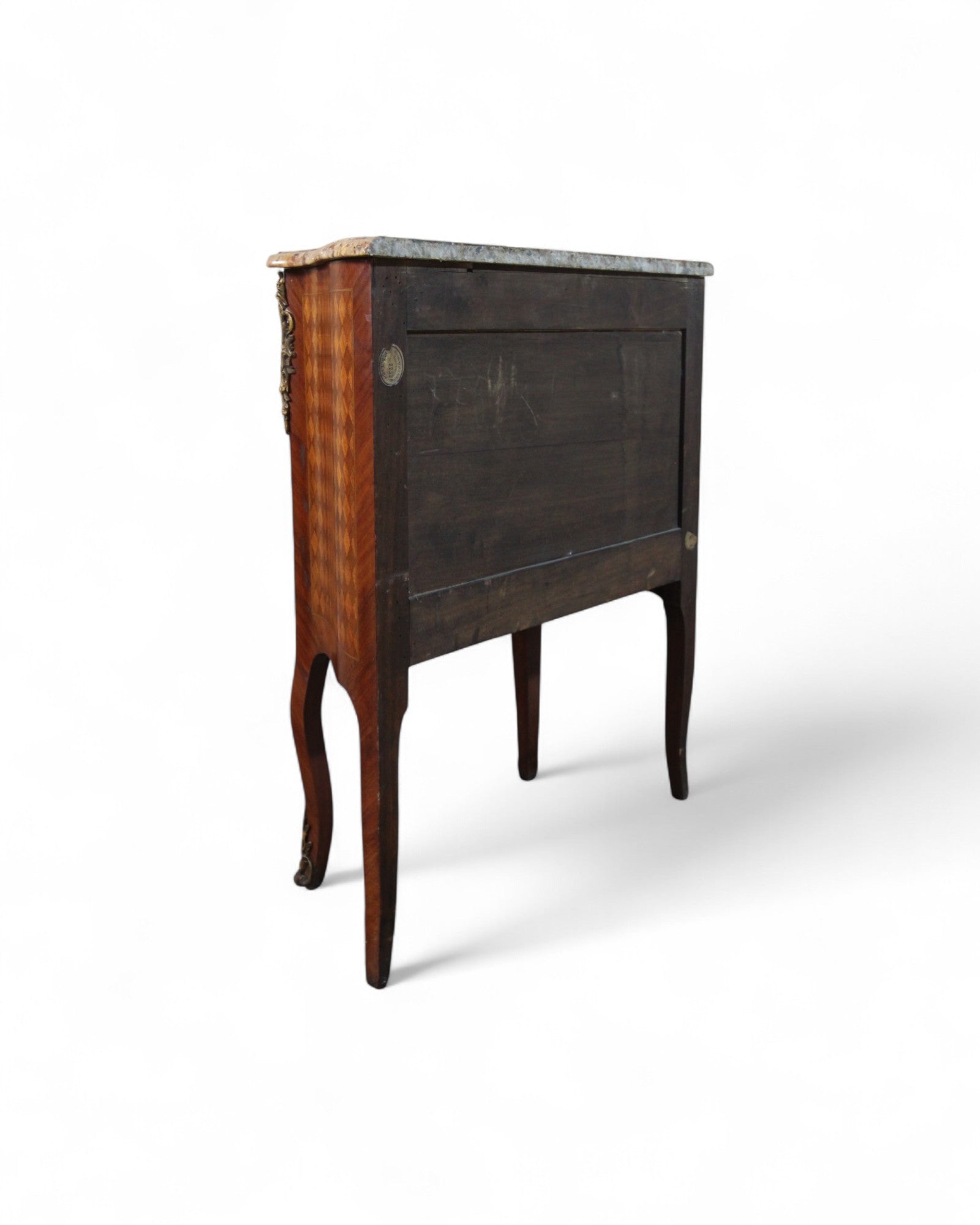 Louis XV Mini Marquetry Commode with Terrazzo Top