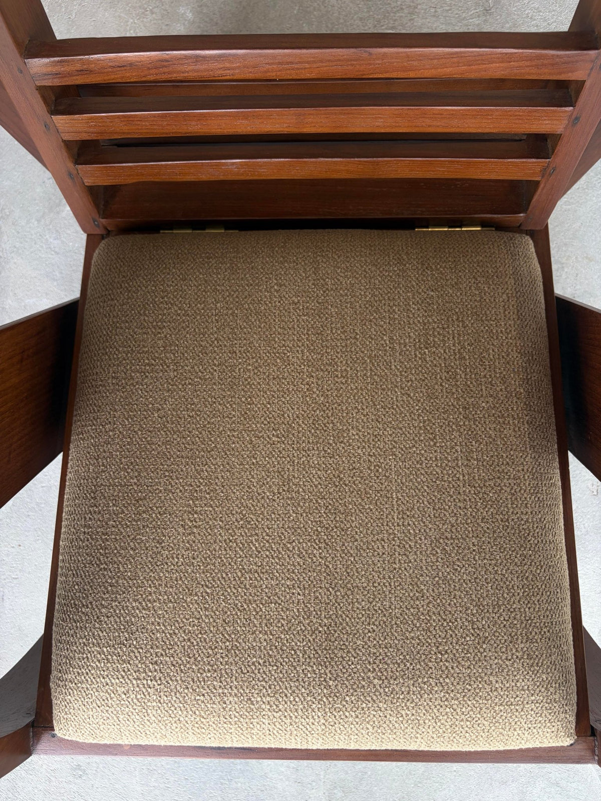 Art Deco Style Golden Teak Armchair - Surround Living - 8
