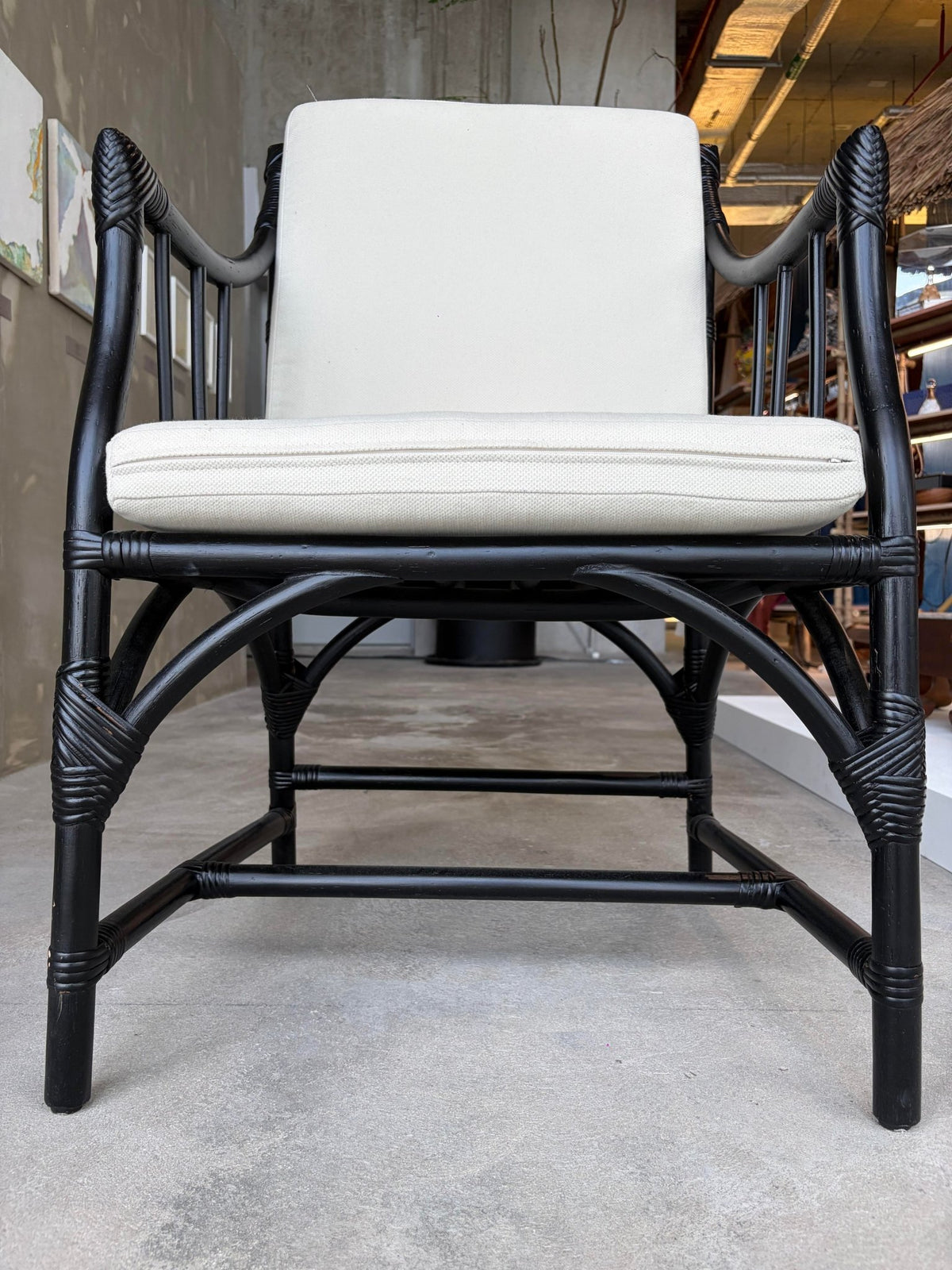 Black Hollow-Core Bamboo Armchair - Surround Living - 17