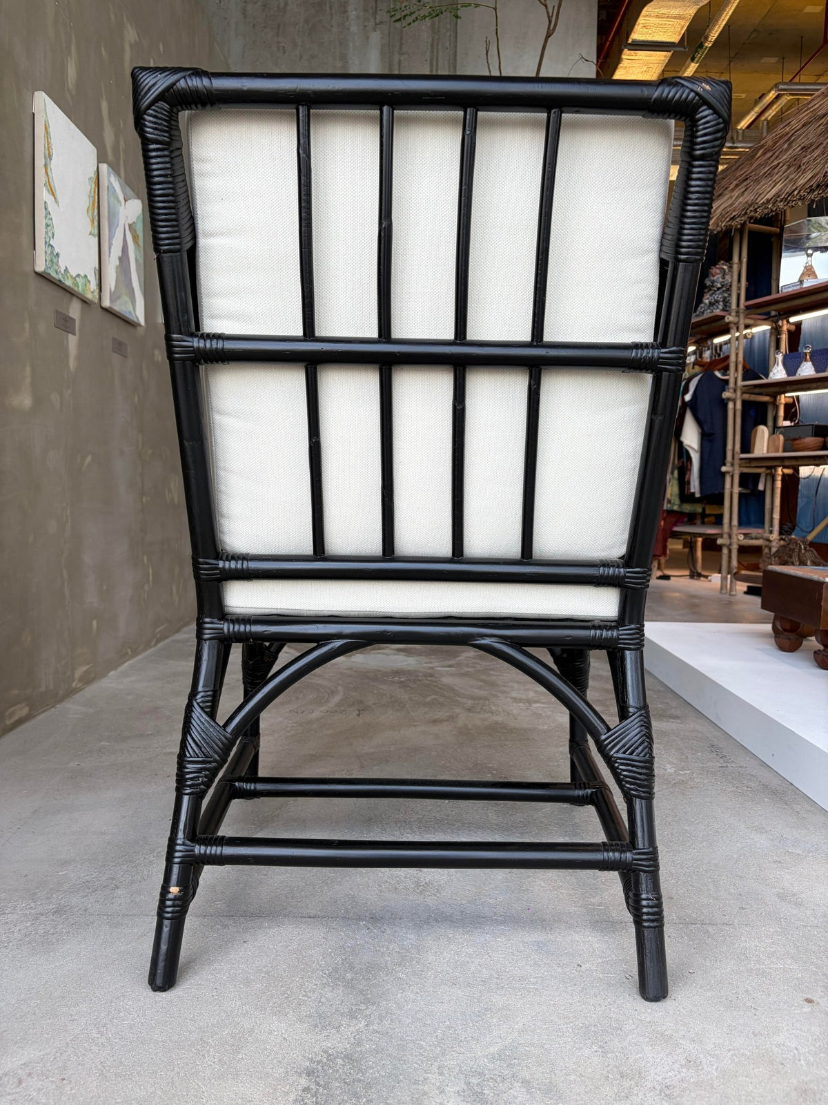 Black Hollow-Core Bamboo Armchair - Surround Living - 10