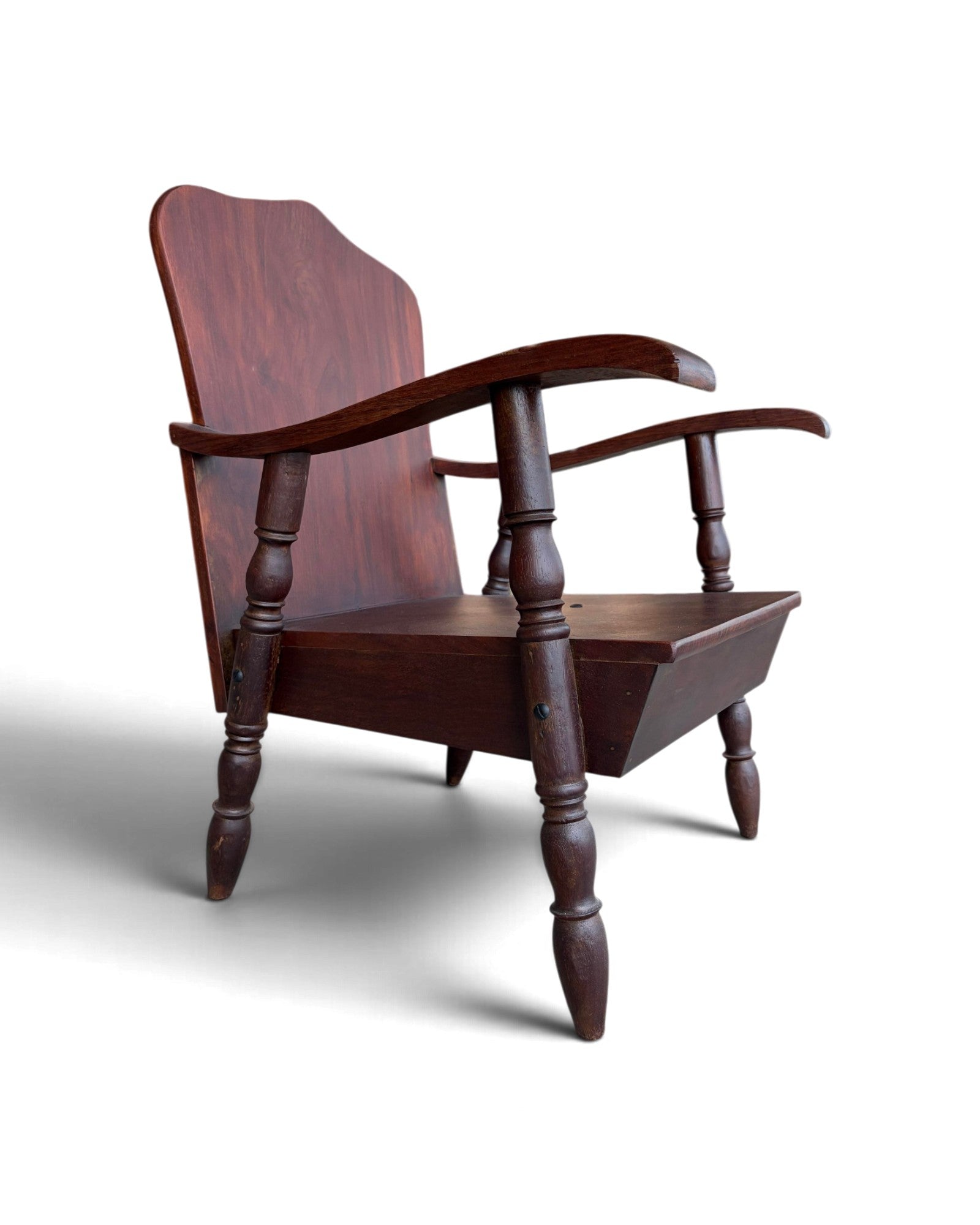 Rare Art Deco Maka Wood Armchair