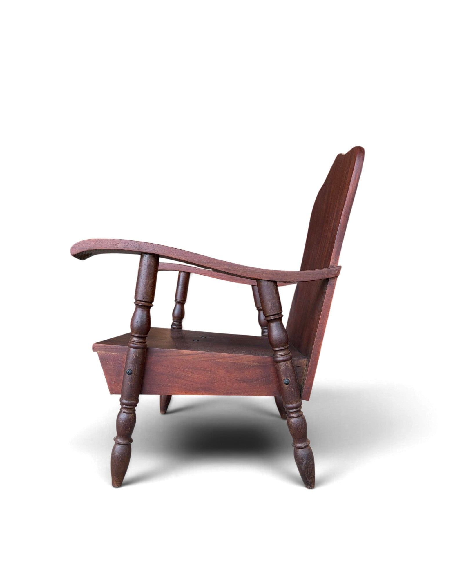 Rare Art Deco Maka Wood Armchair