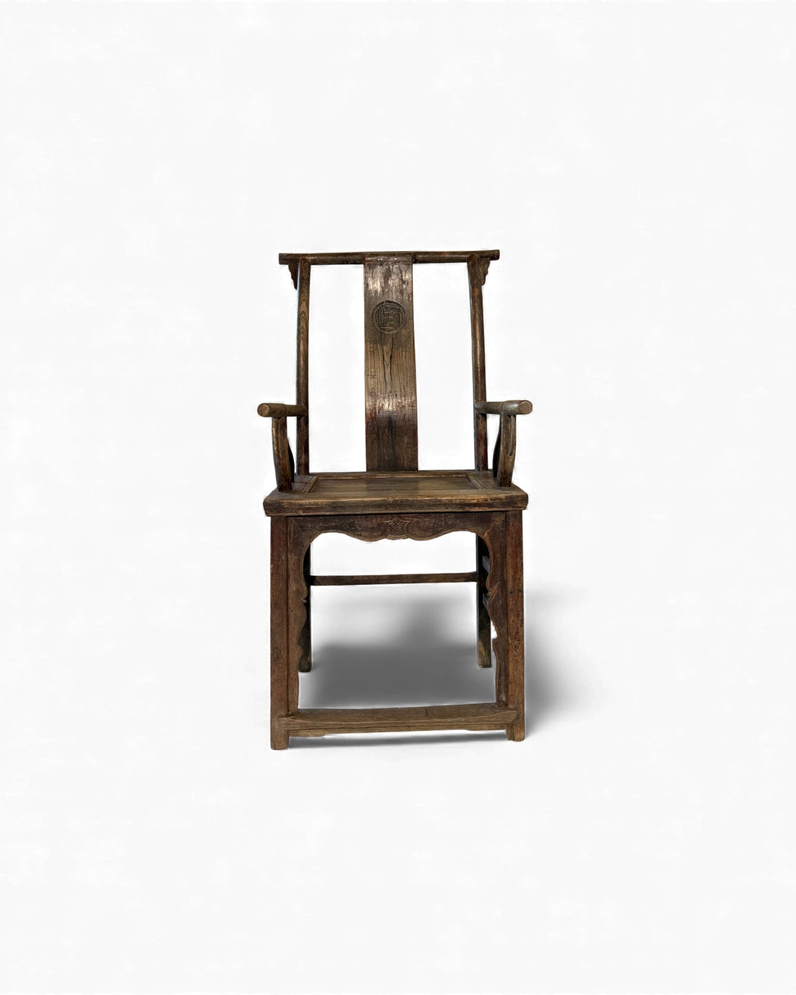 Chinese Yokeback Armchairs with Buddhist Medallion - Set of 2 - Surround Living - 31